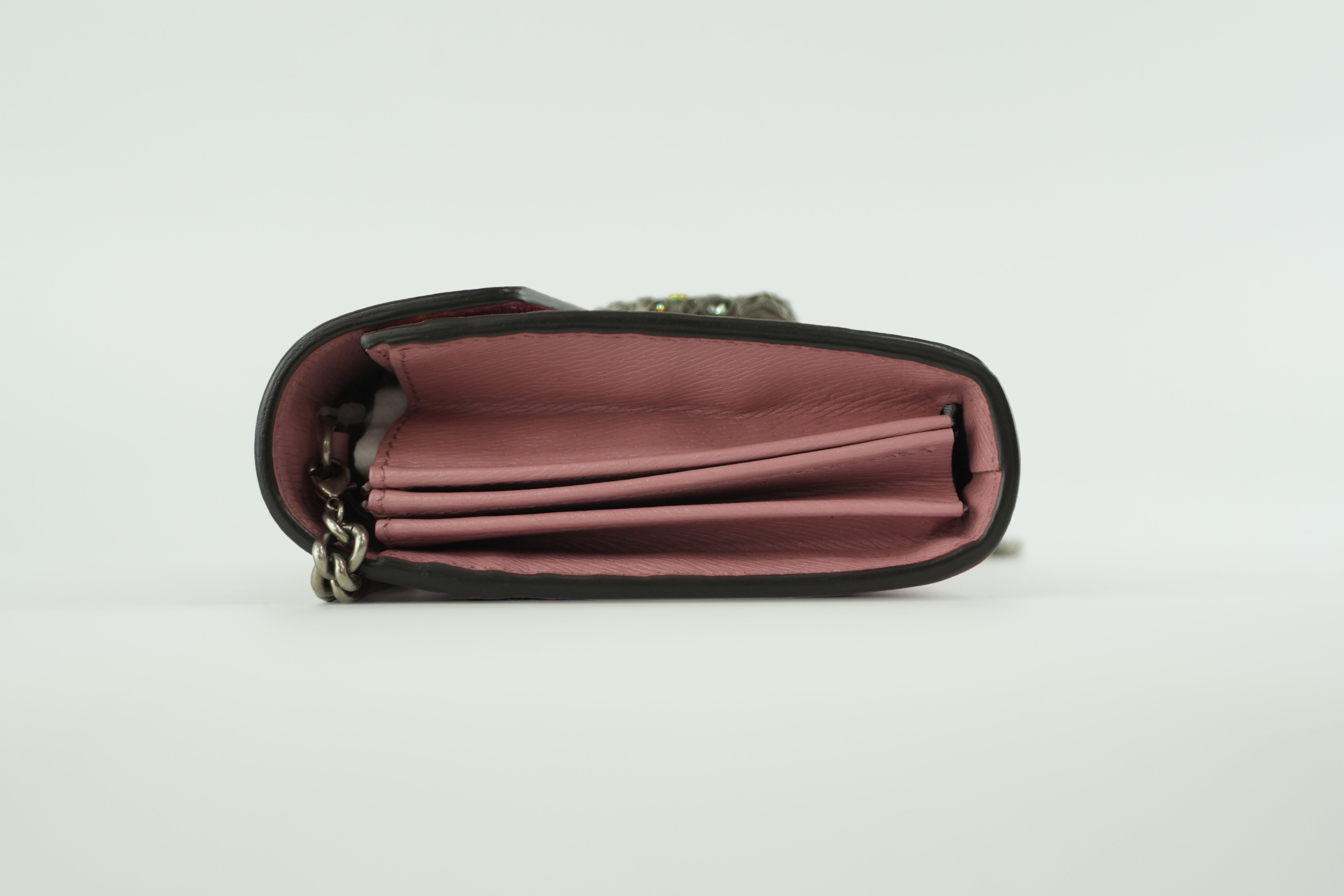 Gucci Leather Dionysus Valentine Limited Edition Pink Chain Shoulder Bag Used