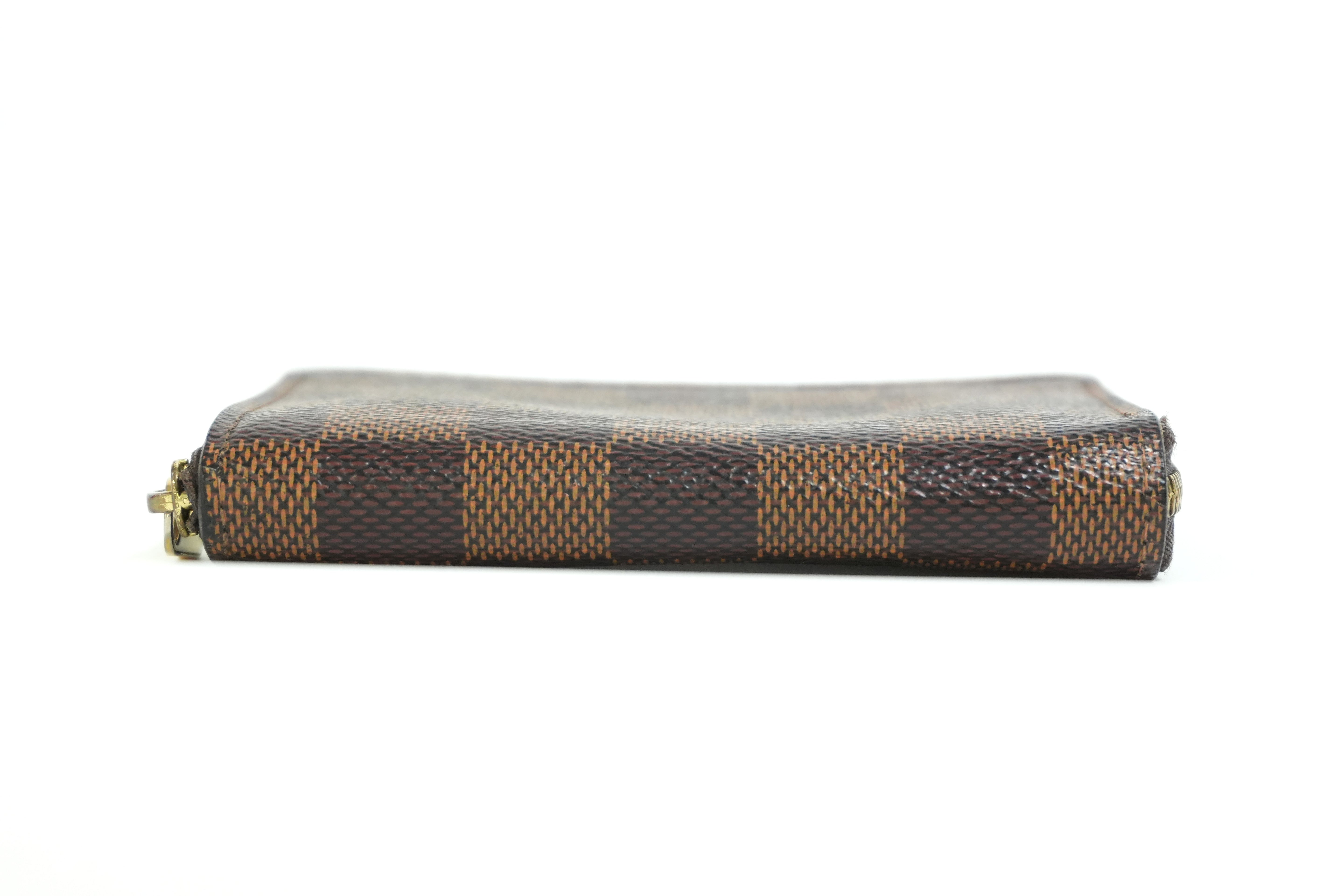 Pre-owned Louis Vuitton Damier Ebene Zippy Coin and Card Case