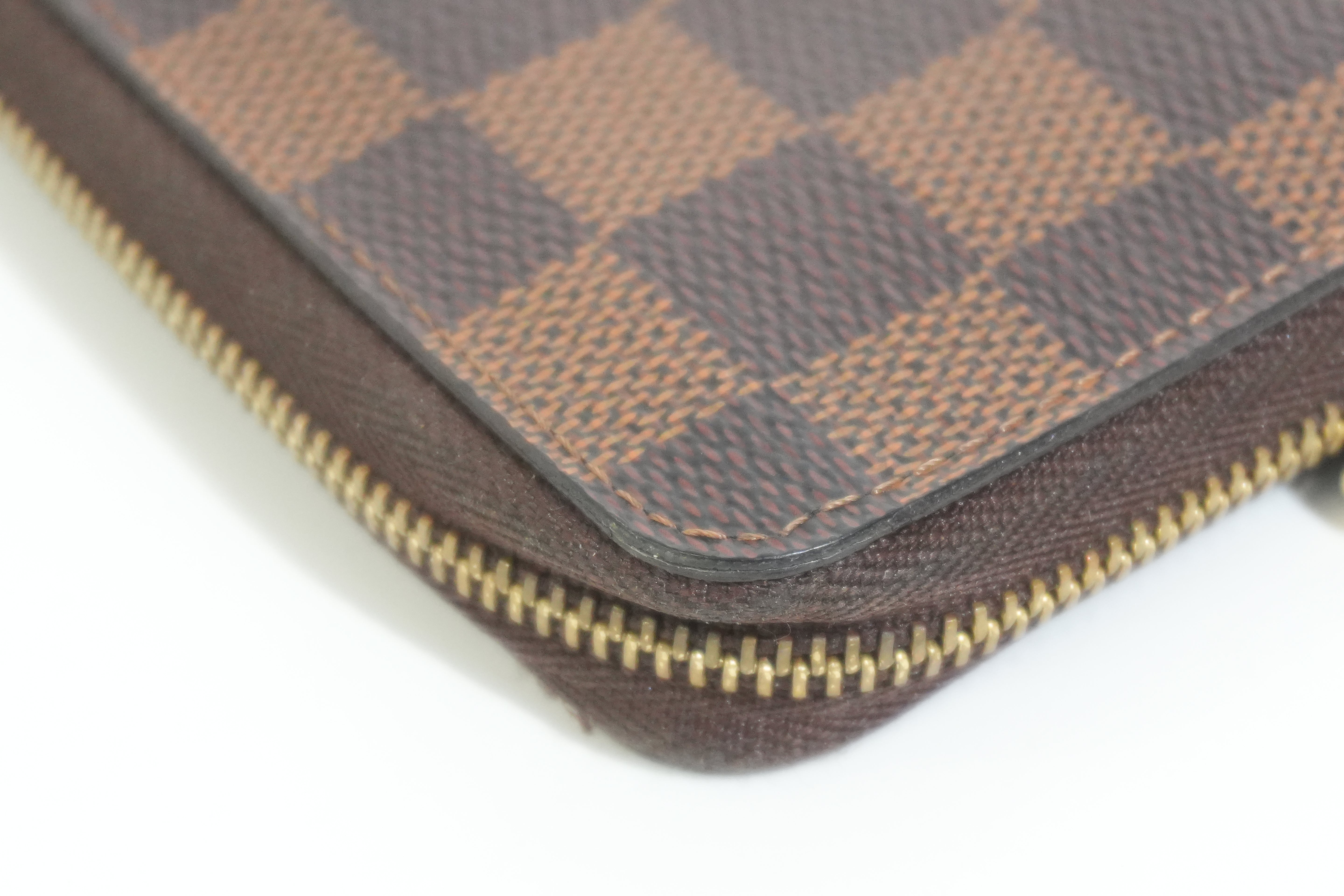 Pre-owned Louis Vuitton Damier Ebene Zippy Coin and Card Case