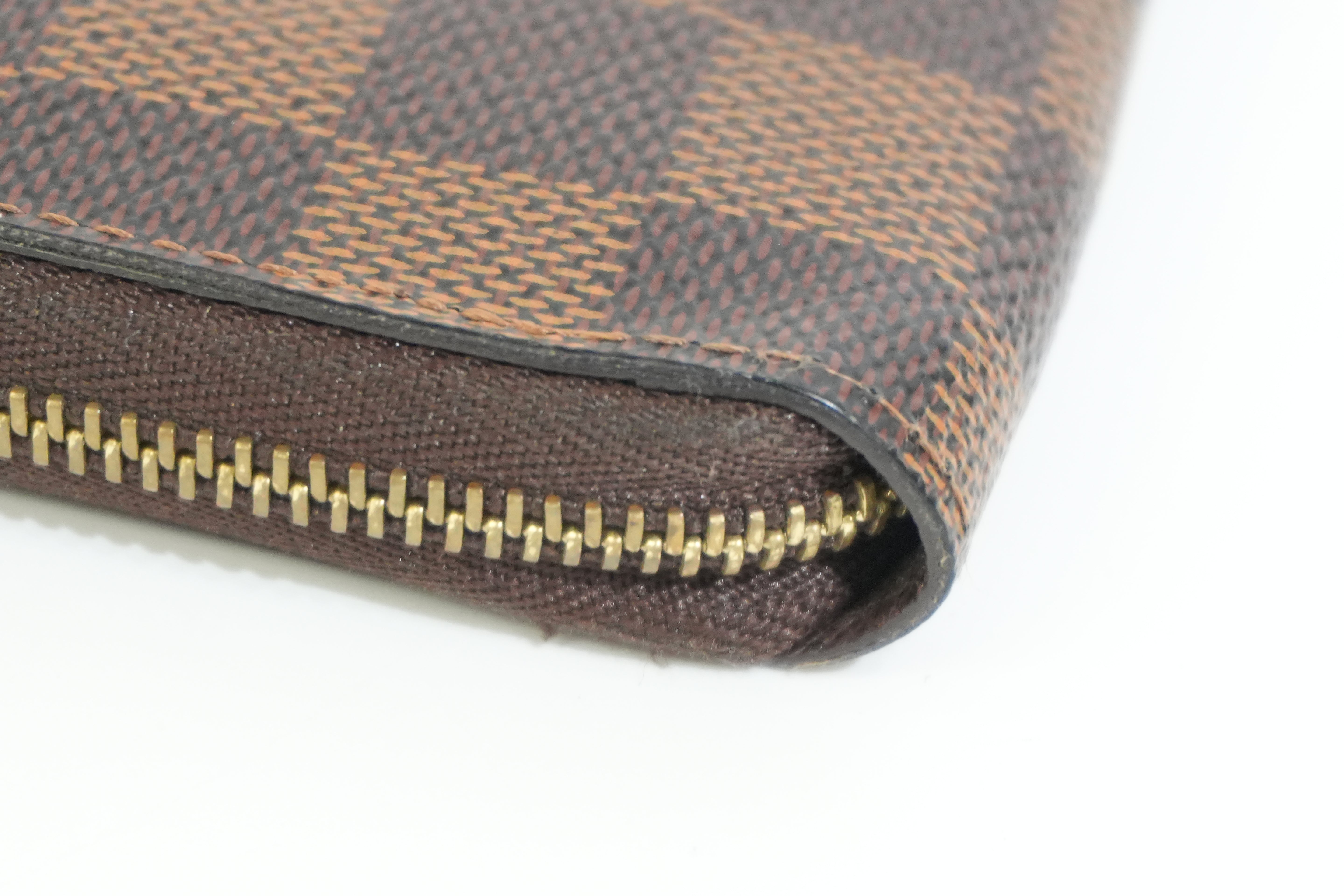 Pre-owned Louis Vuitton Damier Ebene Zippy Coin and Card Case