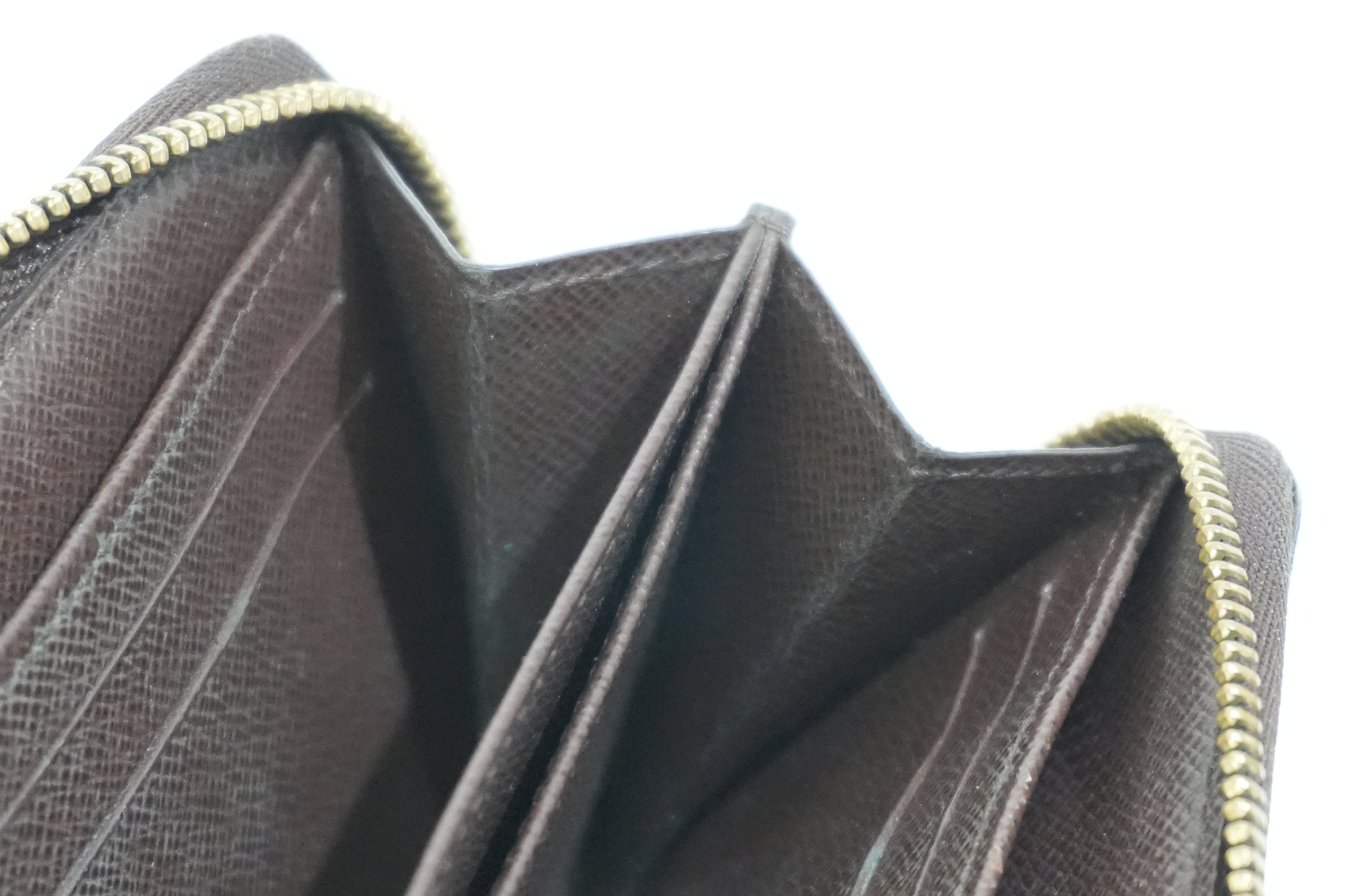 Pre-owned Louis Vuitton Damier Ebene Zippy Coin and Card Case