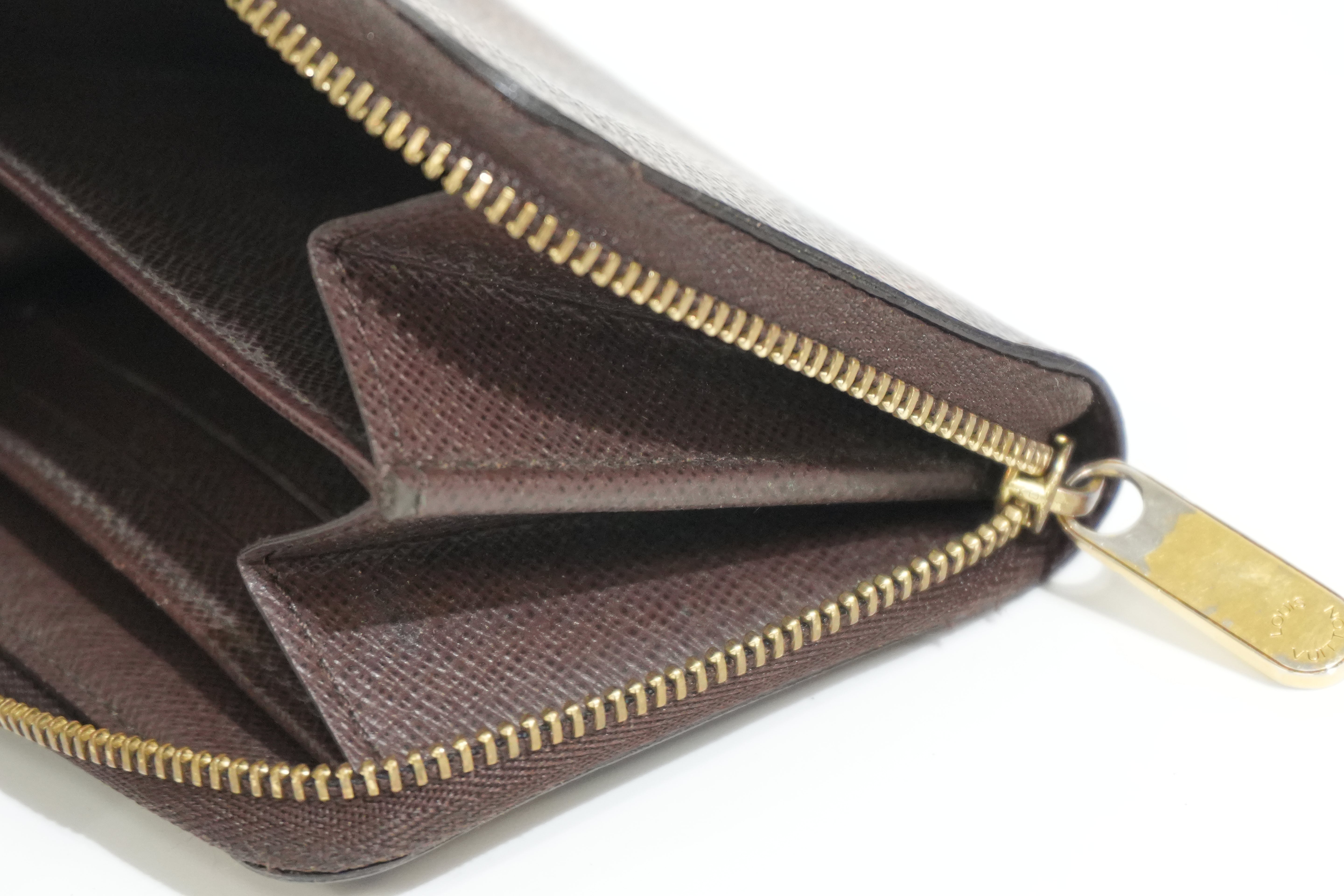 Pre-owned Louis Vuitton Damier Ebene Zippy Coin and Card Case