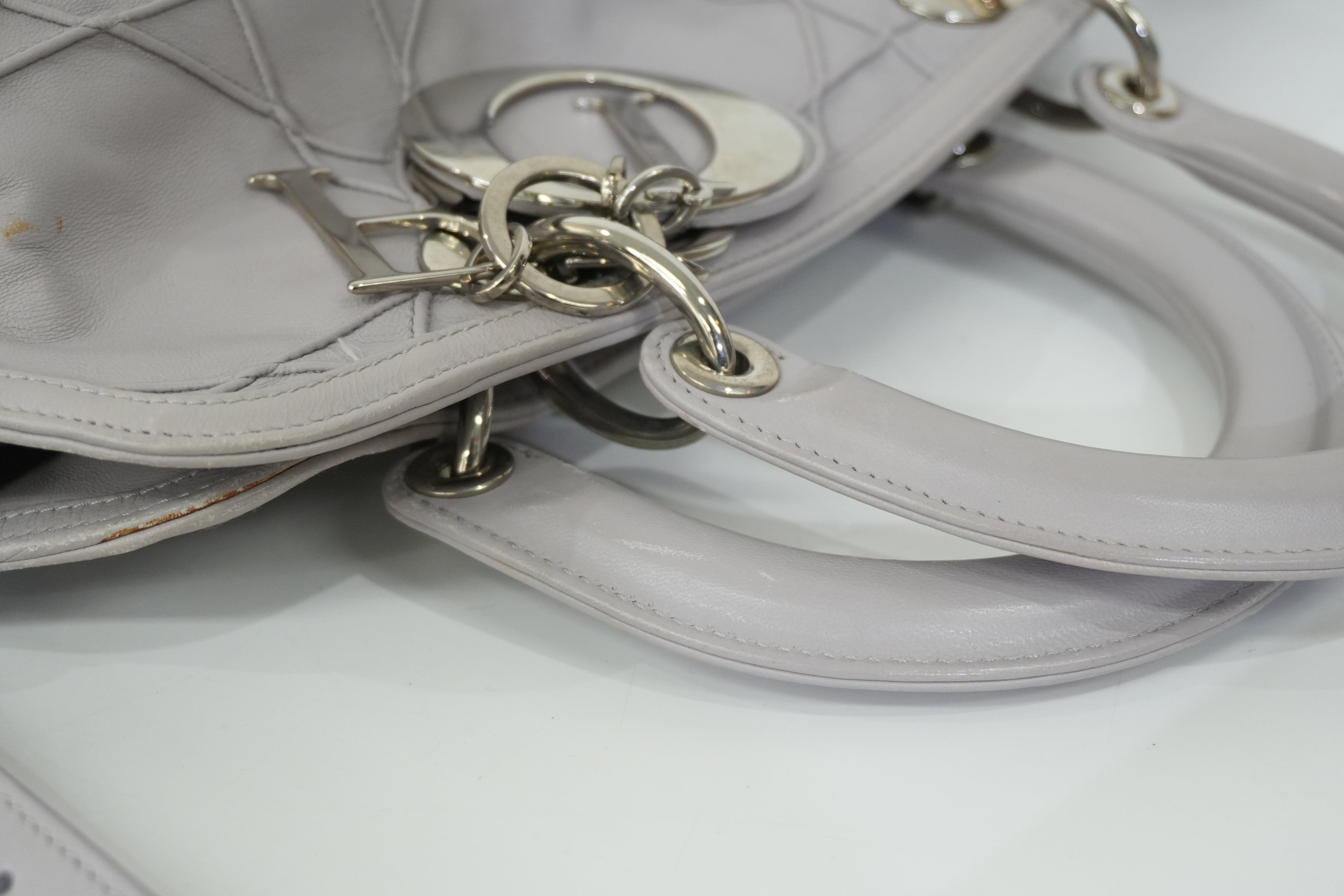 Pre-owned Christian Dior Two Way Granville Shoulder Bag Purple