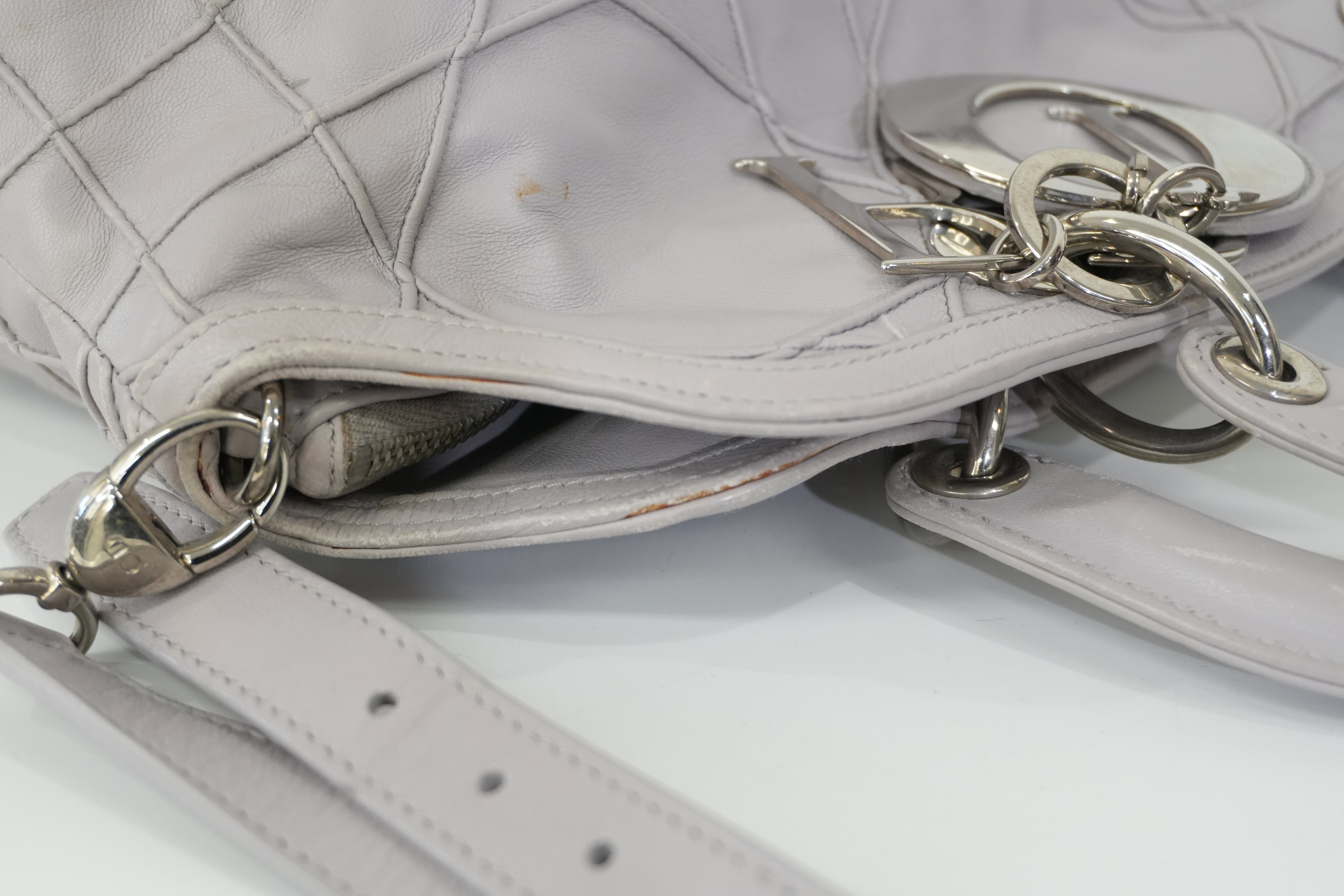 Pre-owned Christian Dior Two Way Granville Shoulder Bag Purple