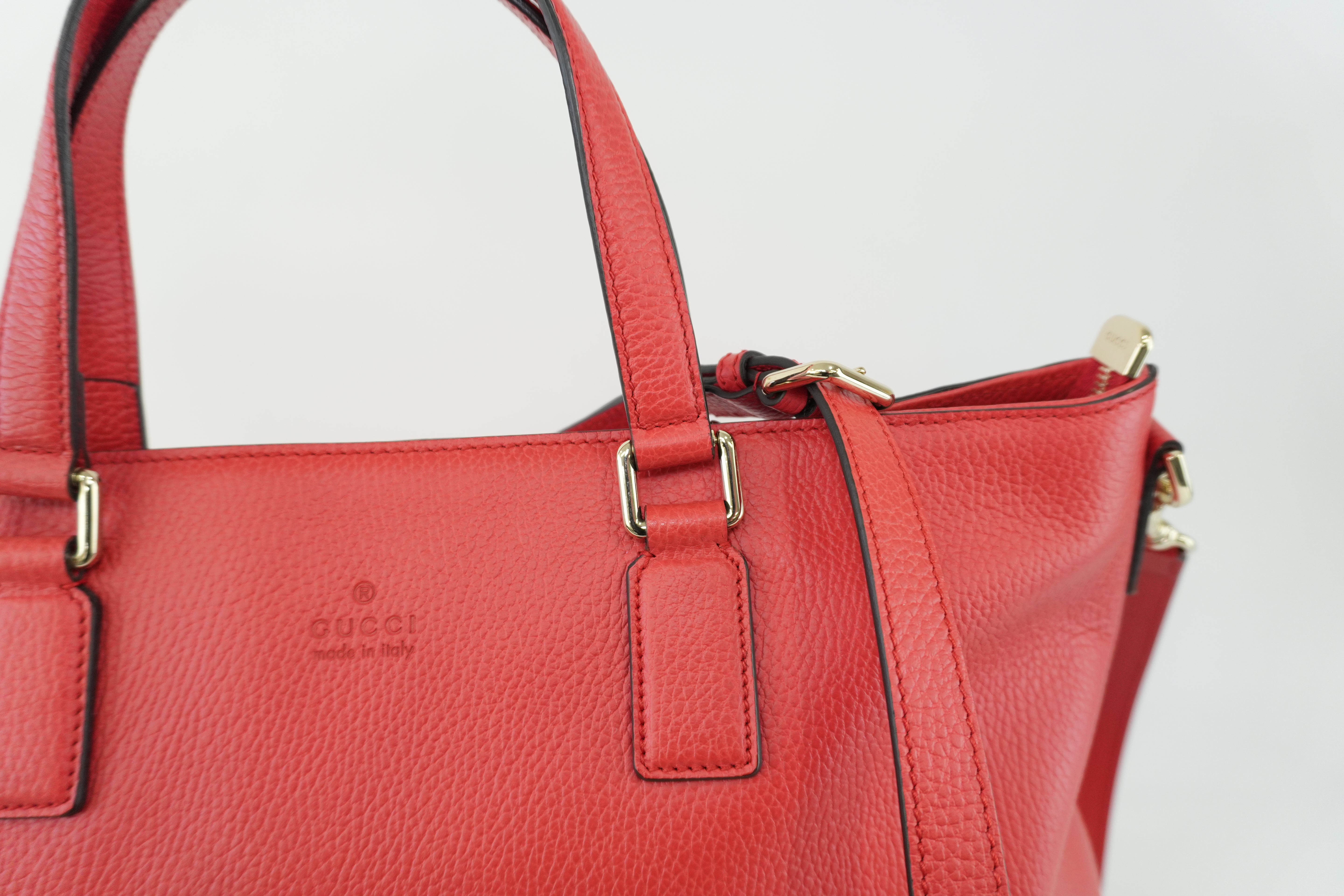 Gucci Two Way Bag Red Used