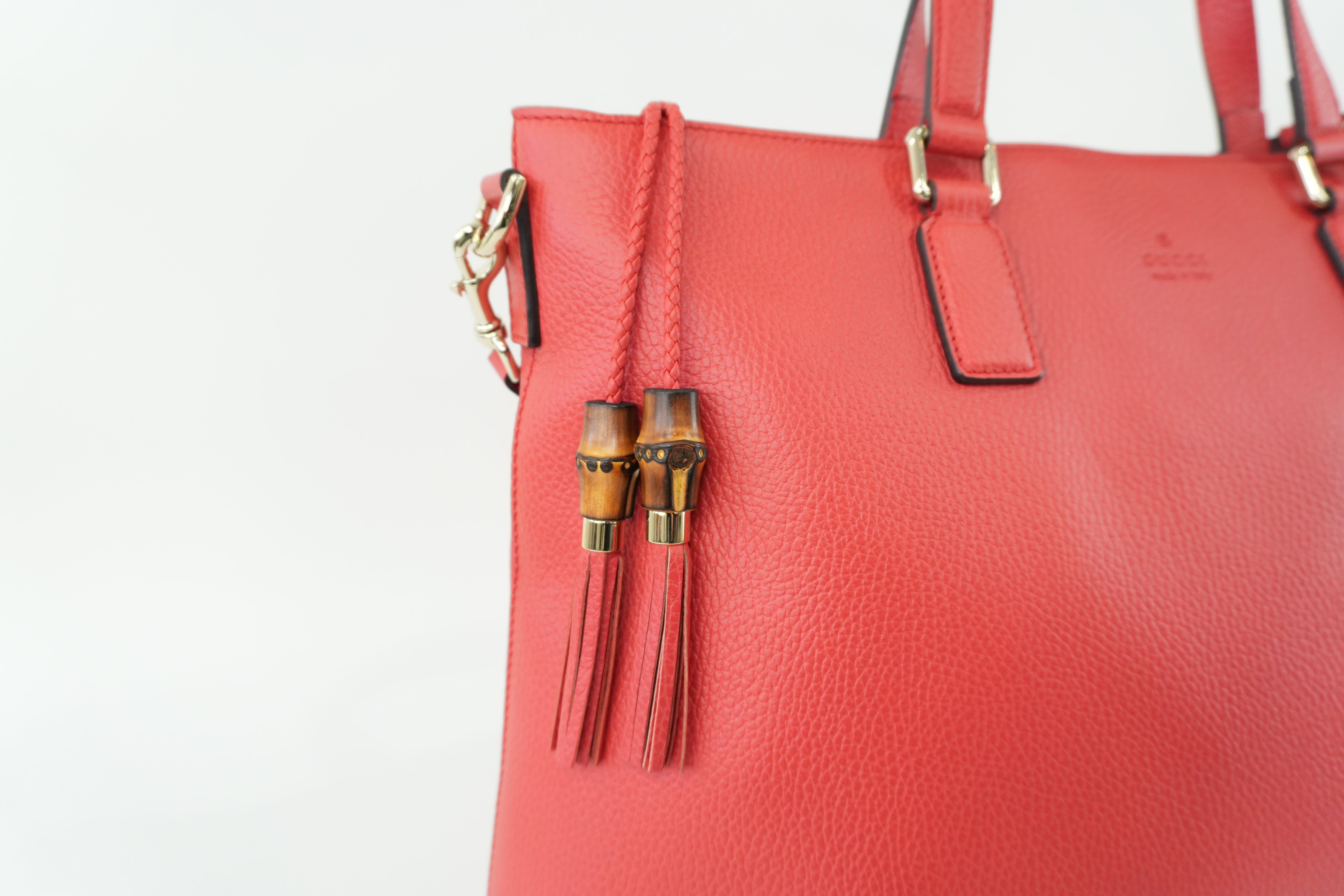 Gucci Two Way Bag Red Used