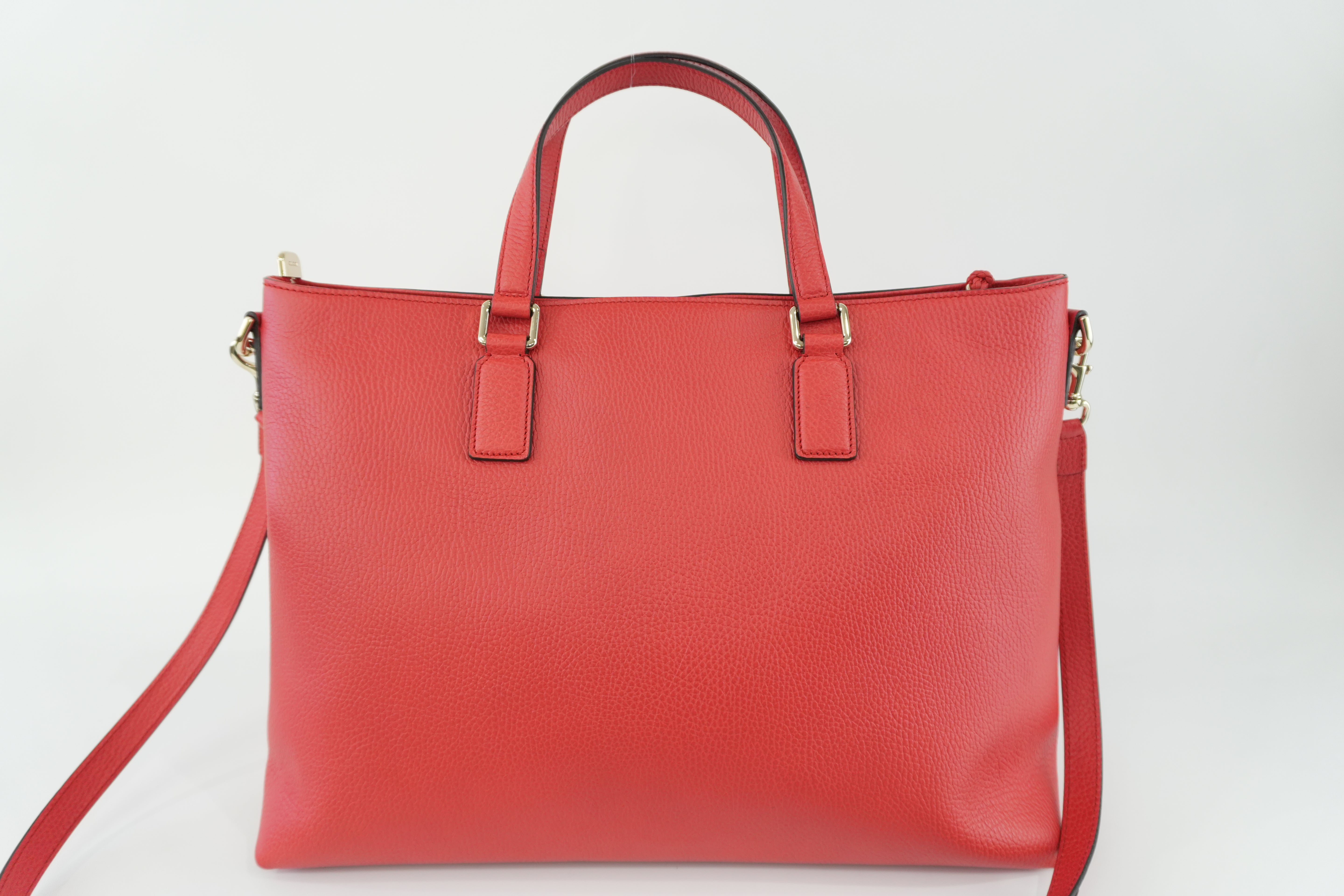 Gucci Two Way Bag Red Used