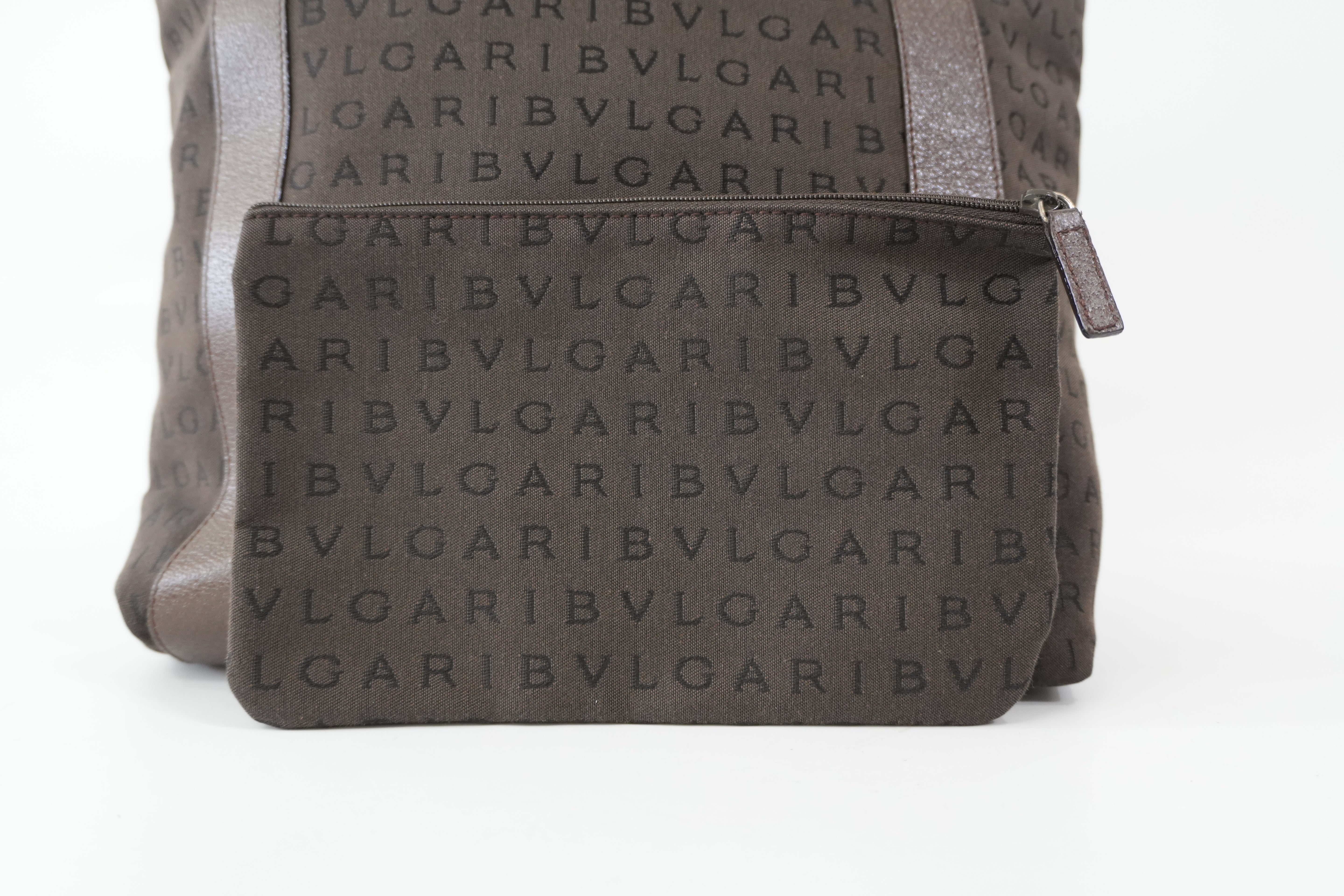 Pre-Owned Bulgari Tote Bag Brown