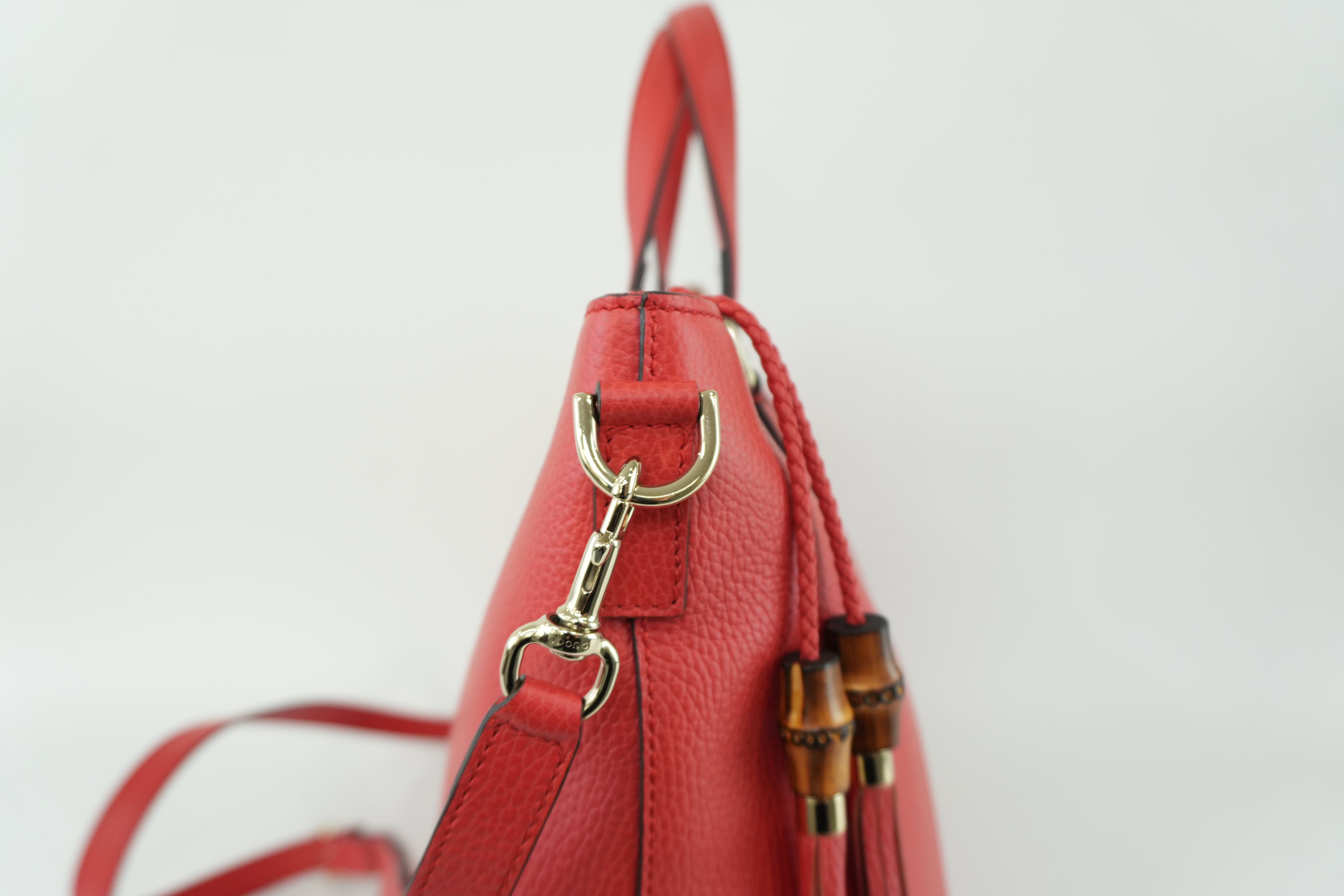 Gucci Two Way Bag Red Used