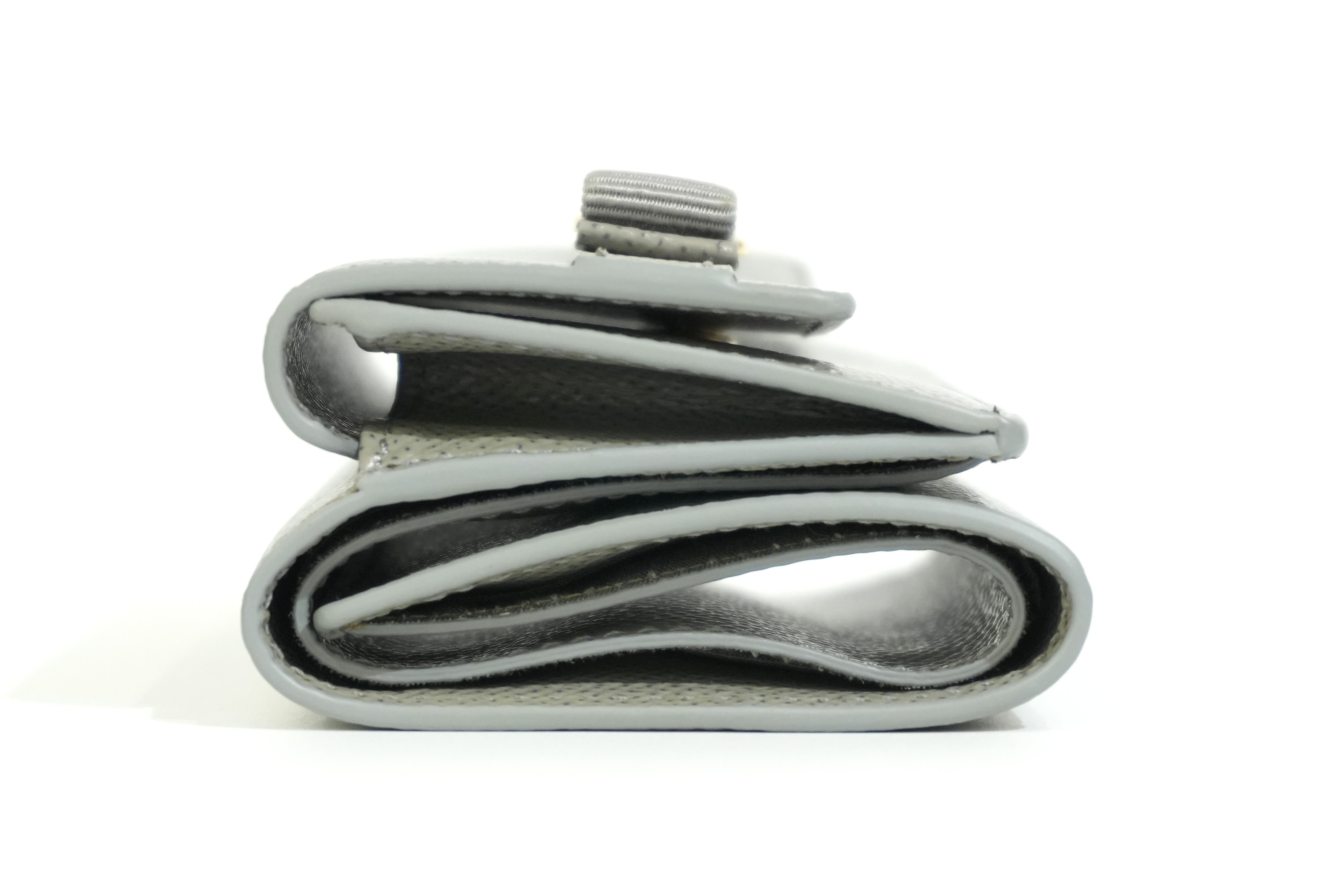 Pre-owned Ferragamo Trifold Wallet Gray