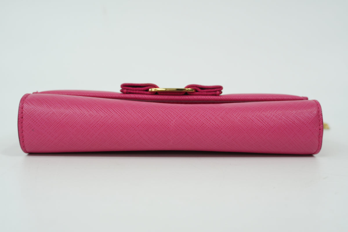 Pre-Owned Ferragamo Vara Bow Crossbody Bag Pink