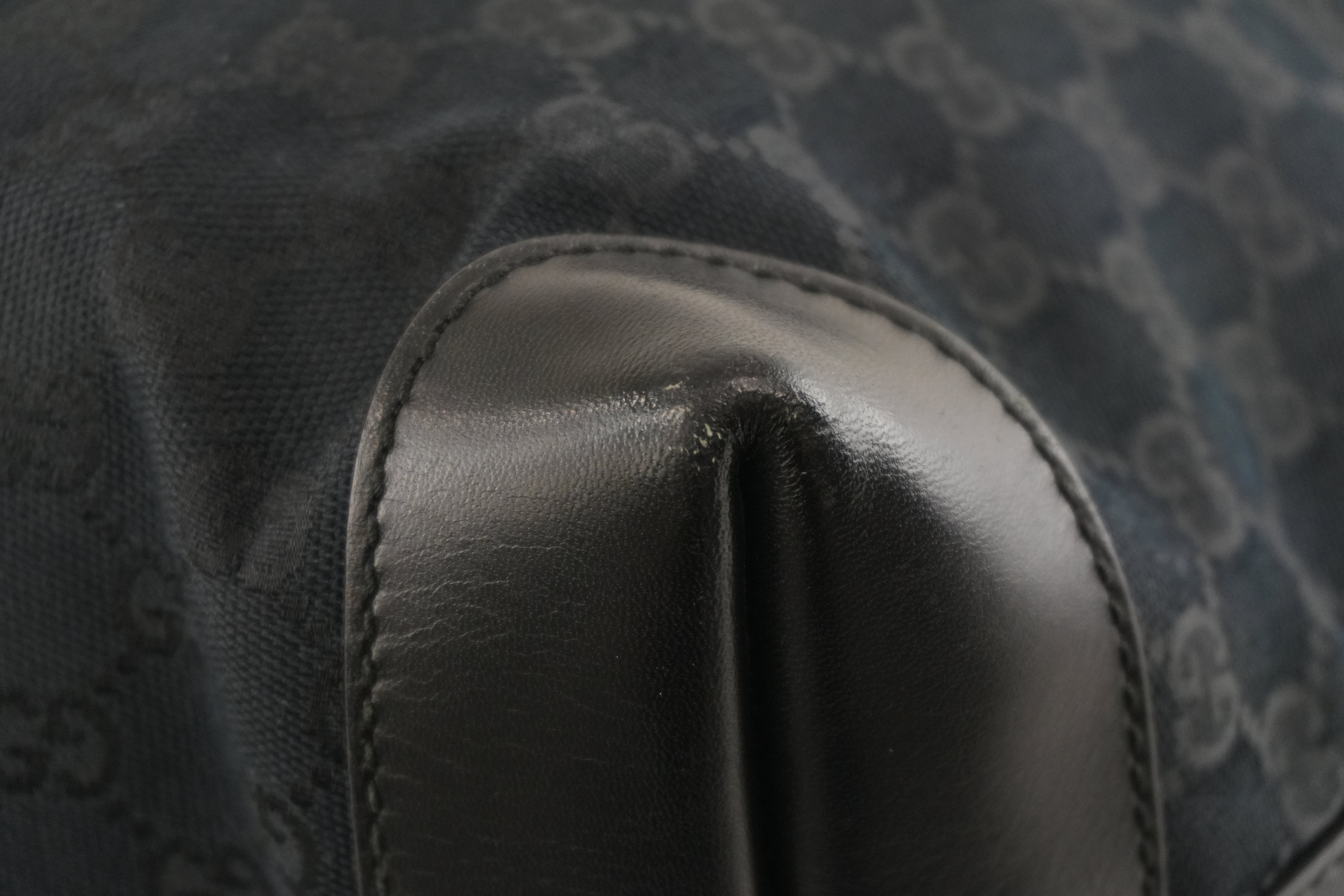 Pre-owned Gucci Black GG Canvas Craft Tote Bag