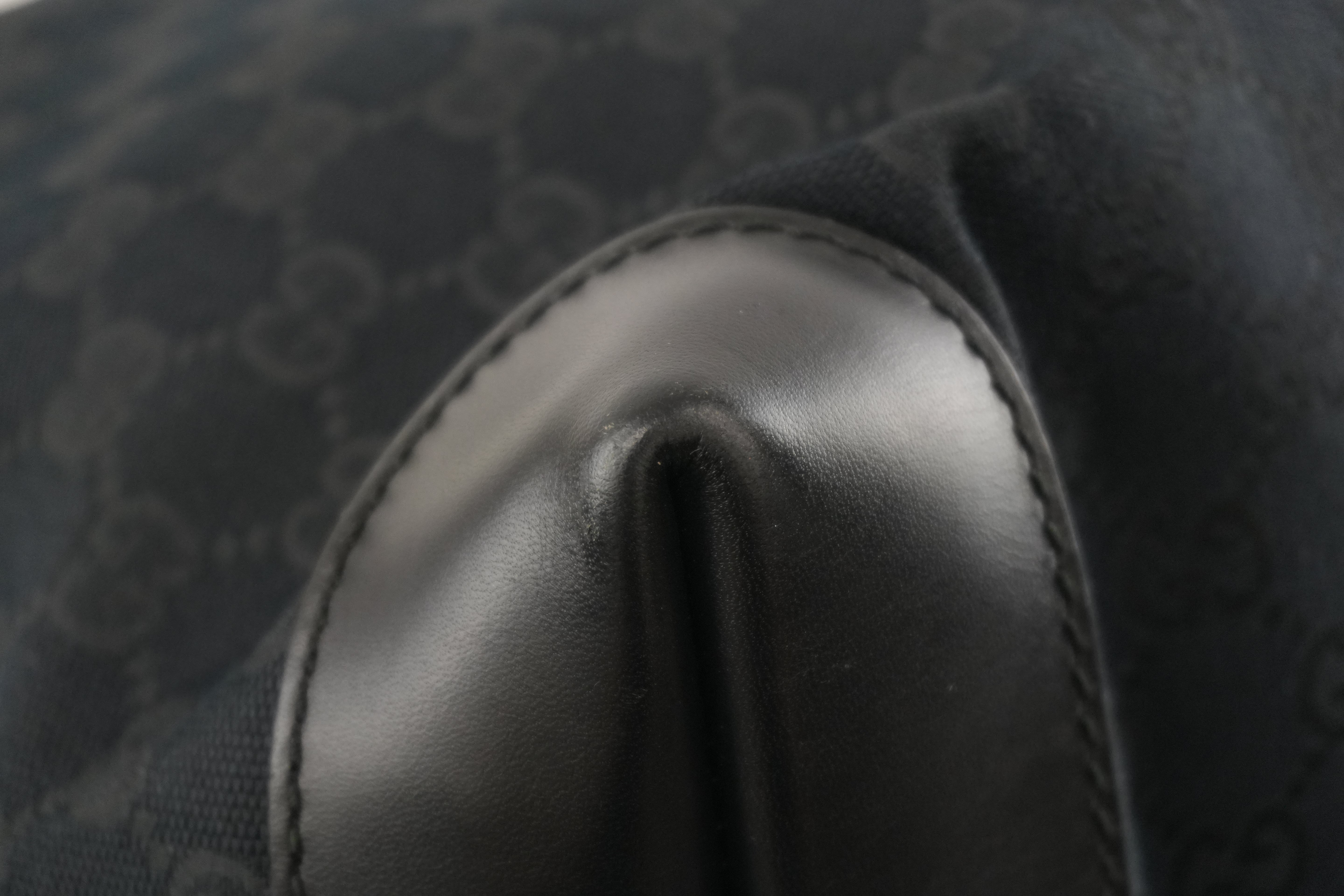 Pre-owned Gucci Black GG Canvas Craft Tote Bag