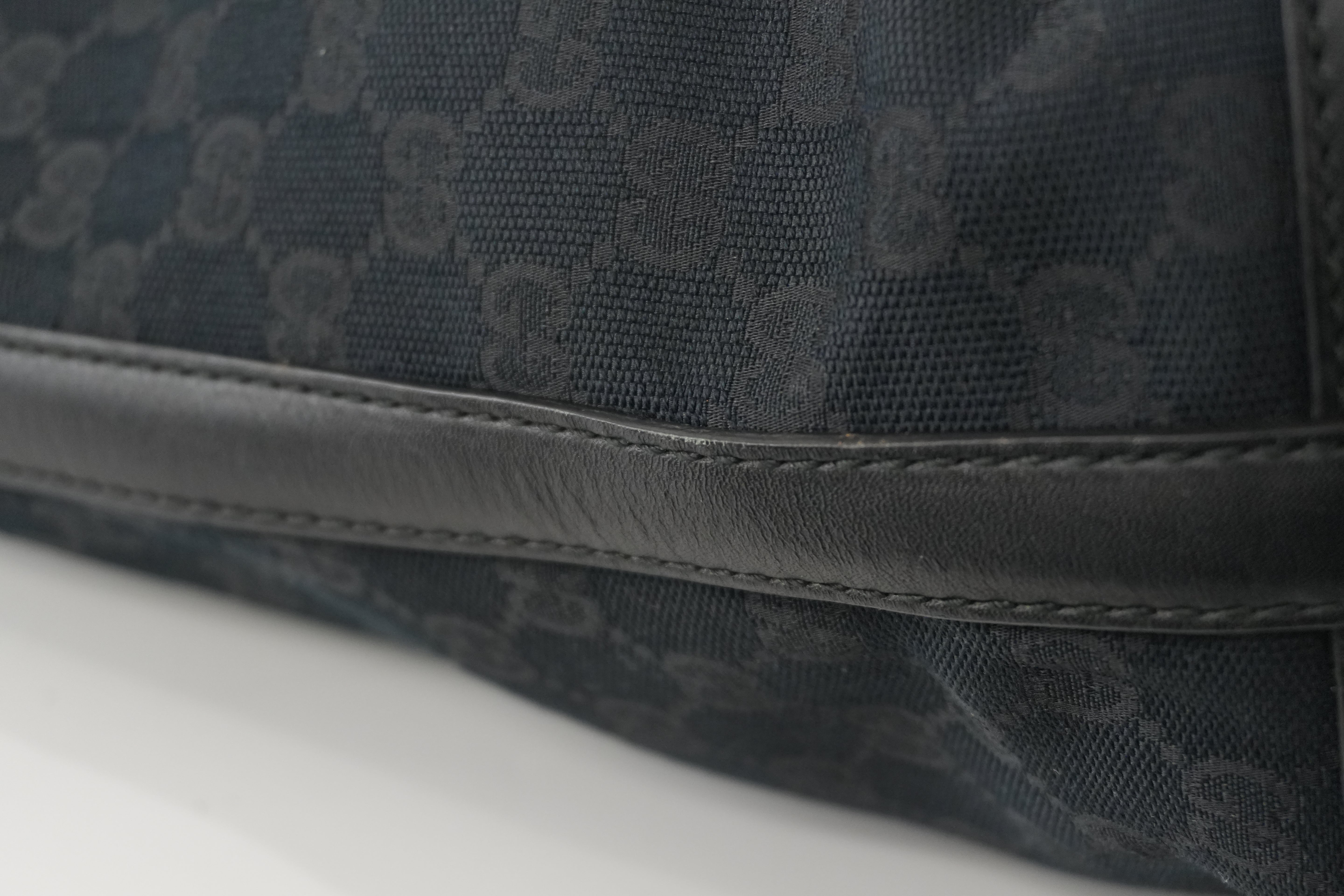 Pre-owned Gucci Black GG Canvas Craft Tote Bag