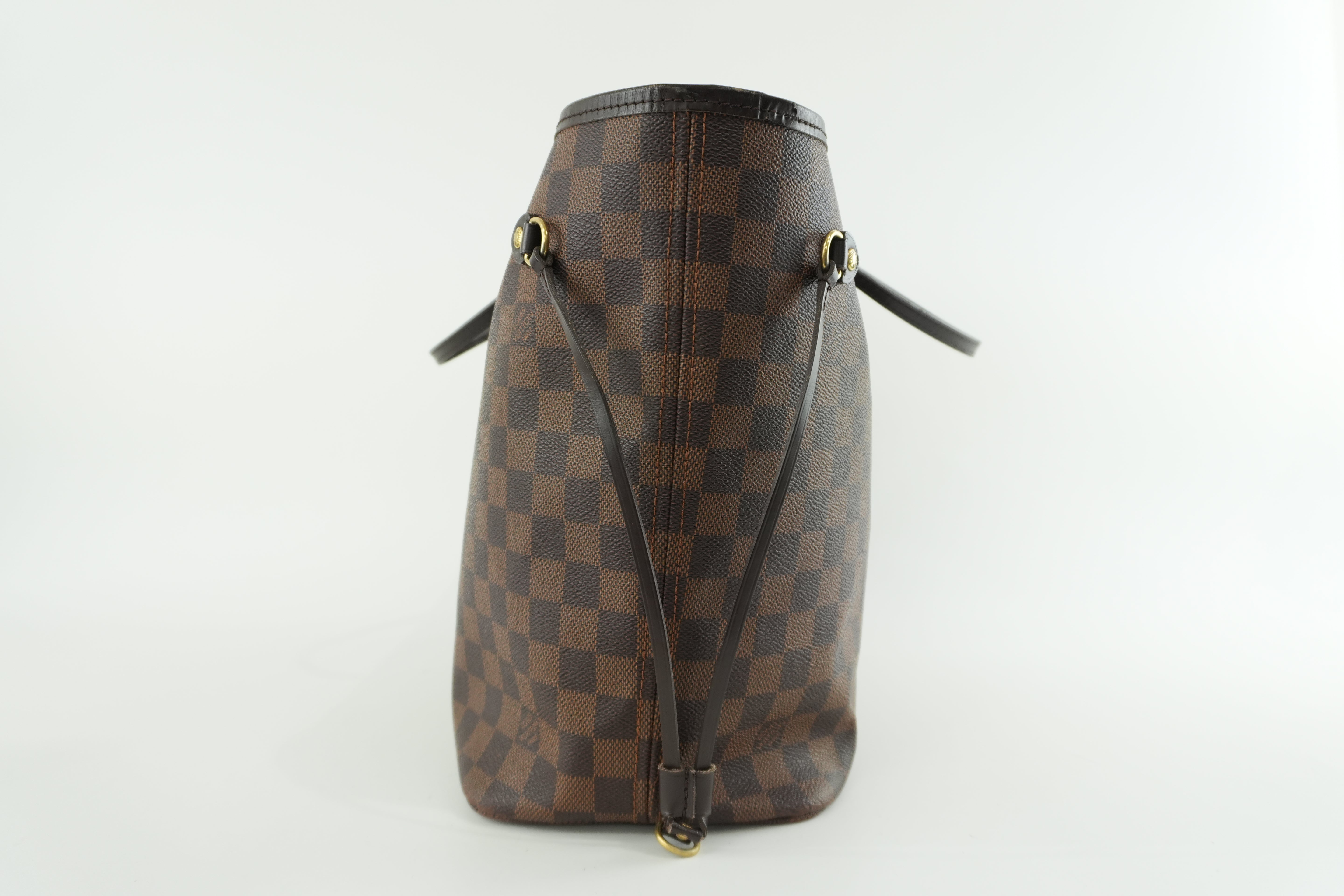 Louis Vuitton Damier Ebene Neverfull MM Tote Bag Used