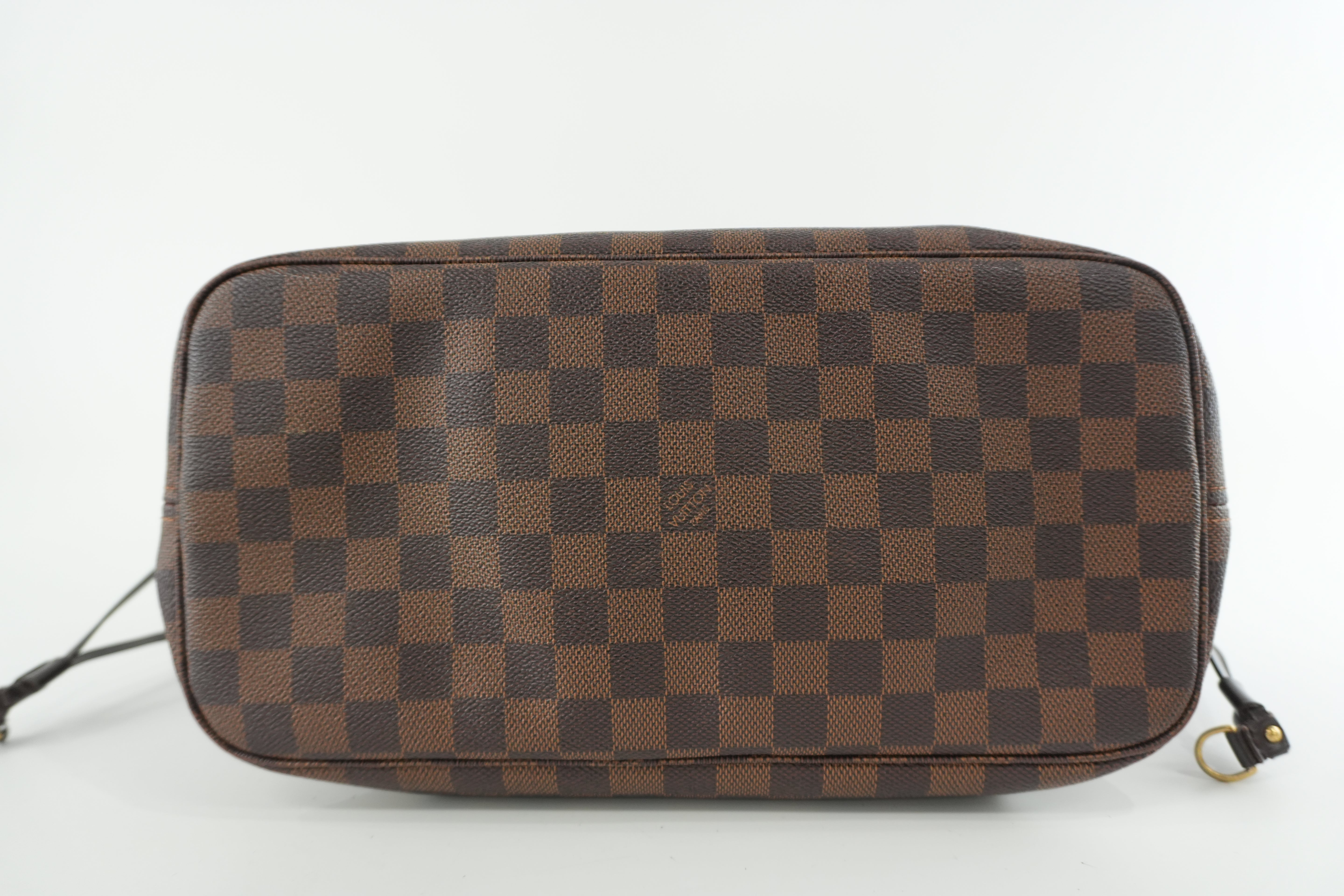 Louis Vuitton Damier Ebene Neverfull MM Tote Bag Used