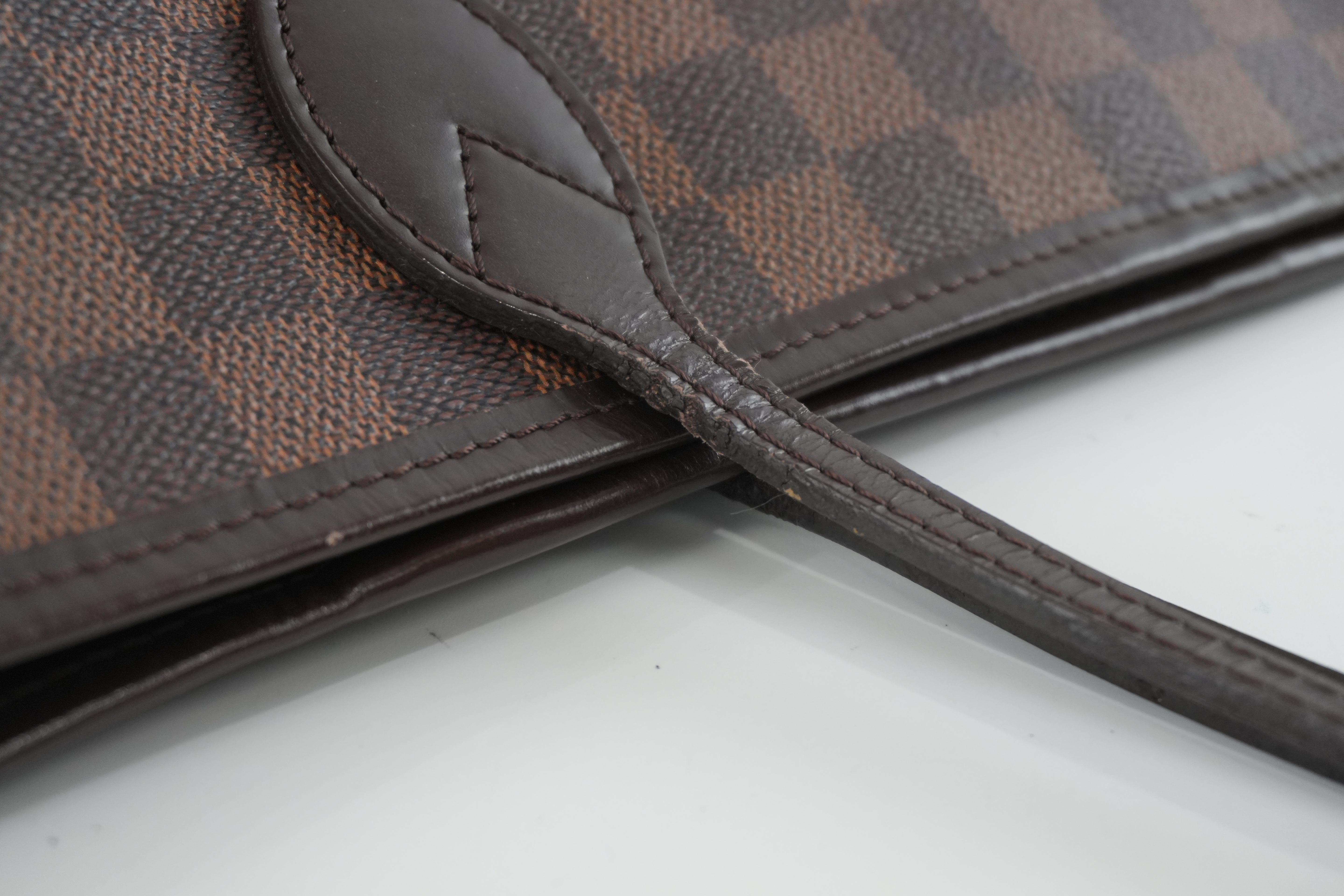 Louis Vuitton Damier Ebene Neverfull MM Tote Bag Used