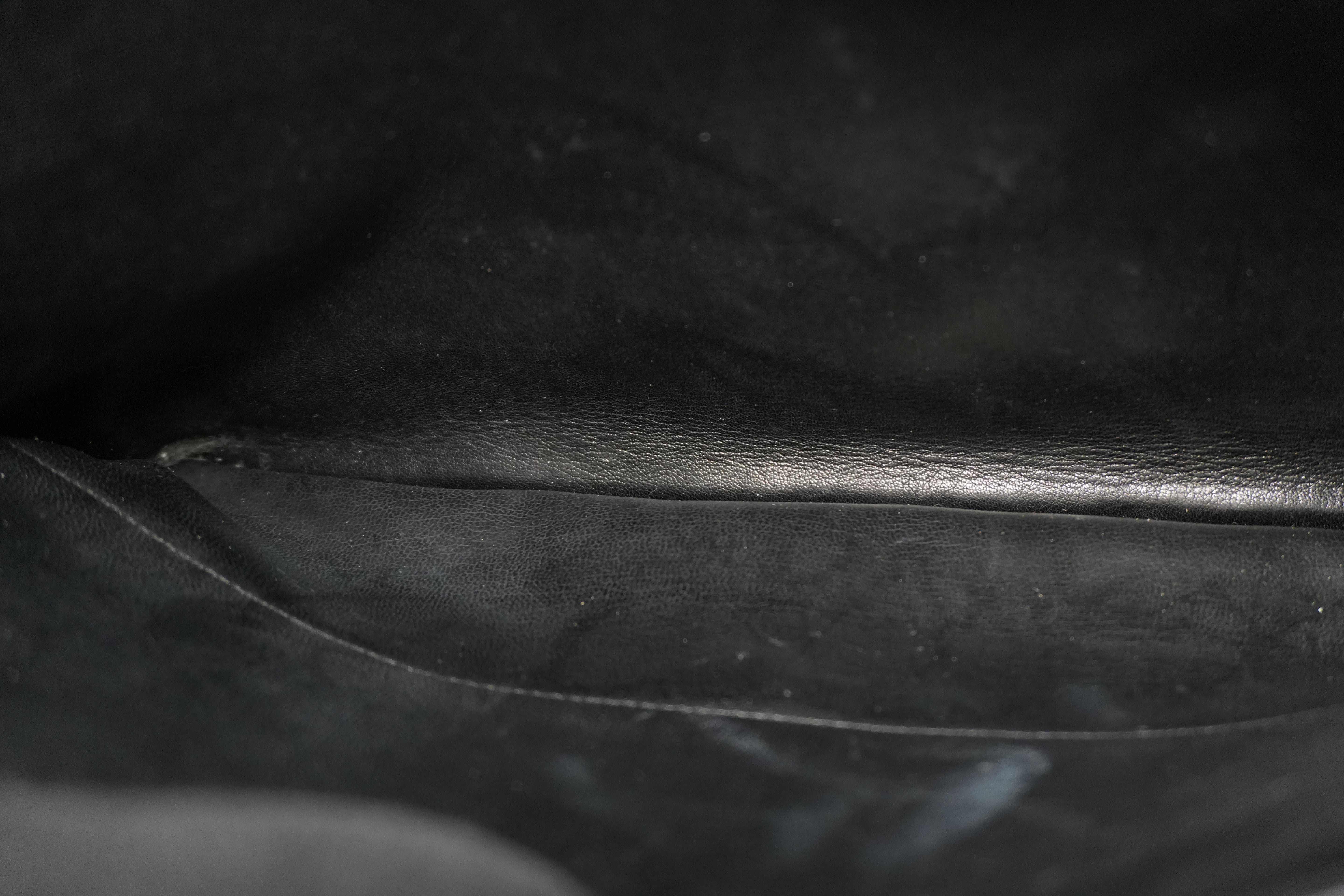 Pre-owned Chanel Lambskin Leather Chain Shoulder Bag Black