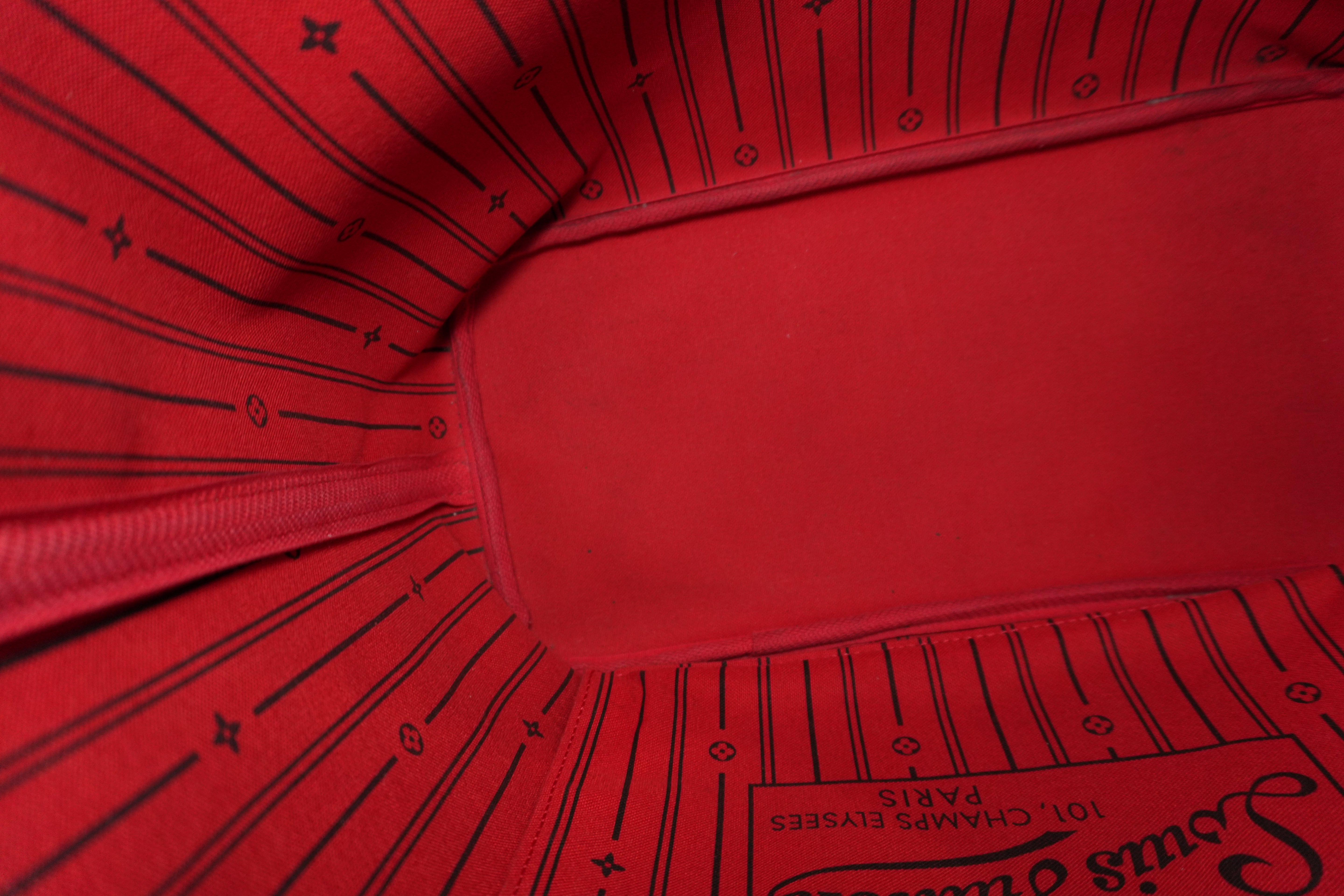 Louis Vuitton Damier Ebene Neverfull MM Tote Bag Used