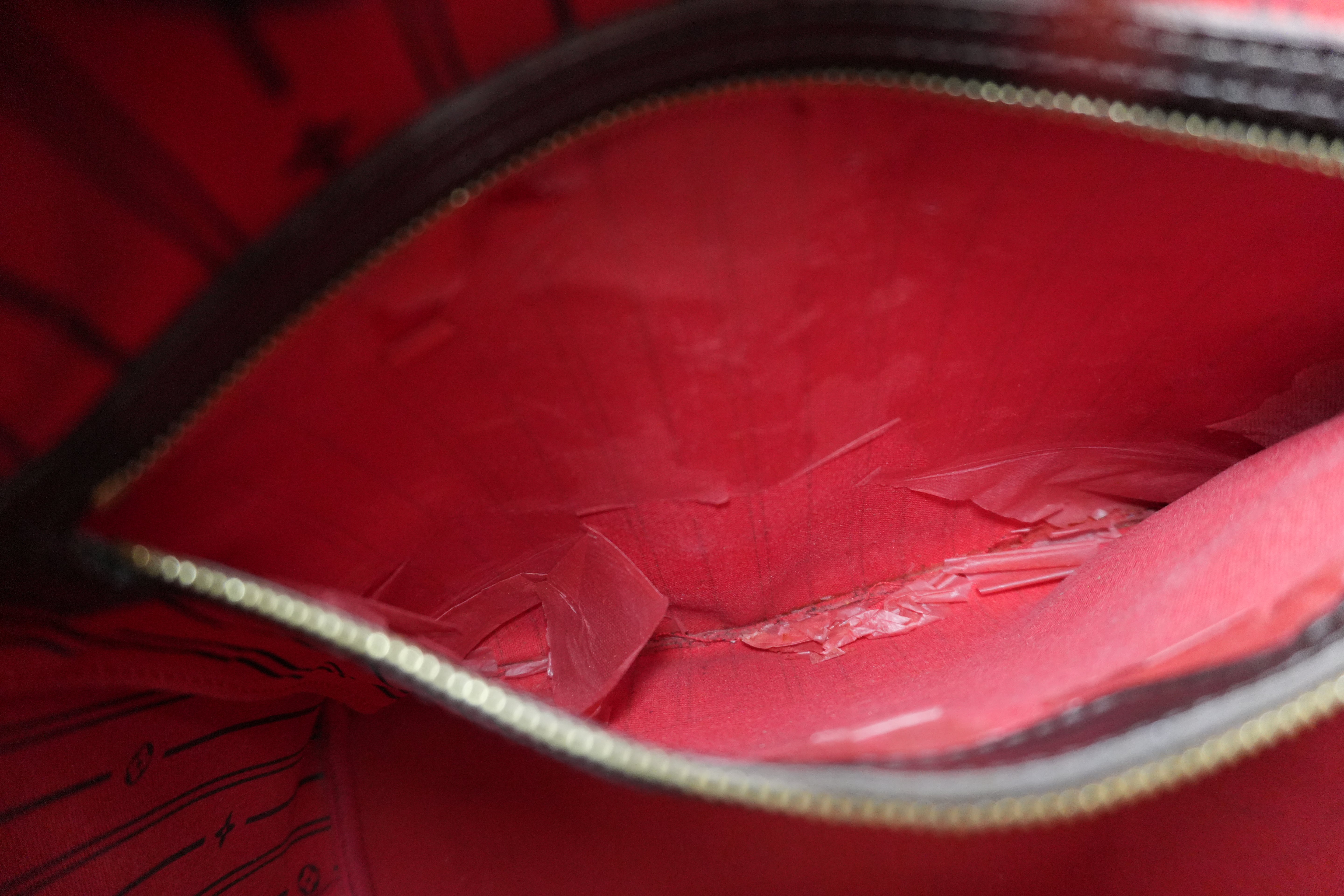 Louis Vuitton Damier Ebene Neverfull MM Tote Bag Used