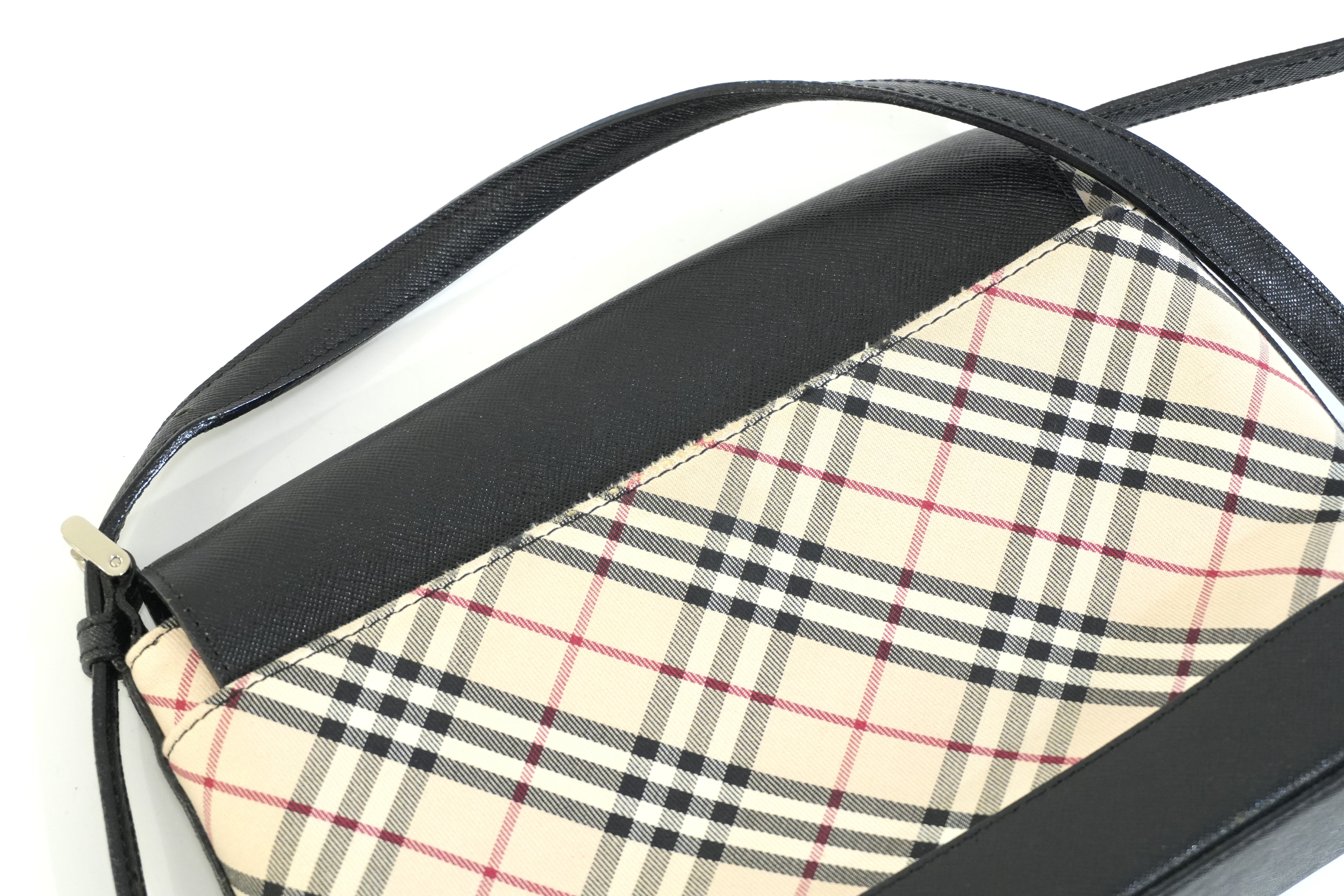 Pre-owned Burberry Nova Check Crossbody Bag Beige