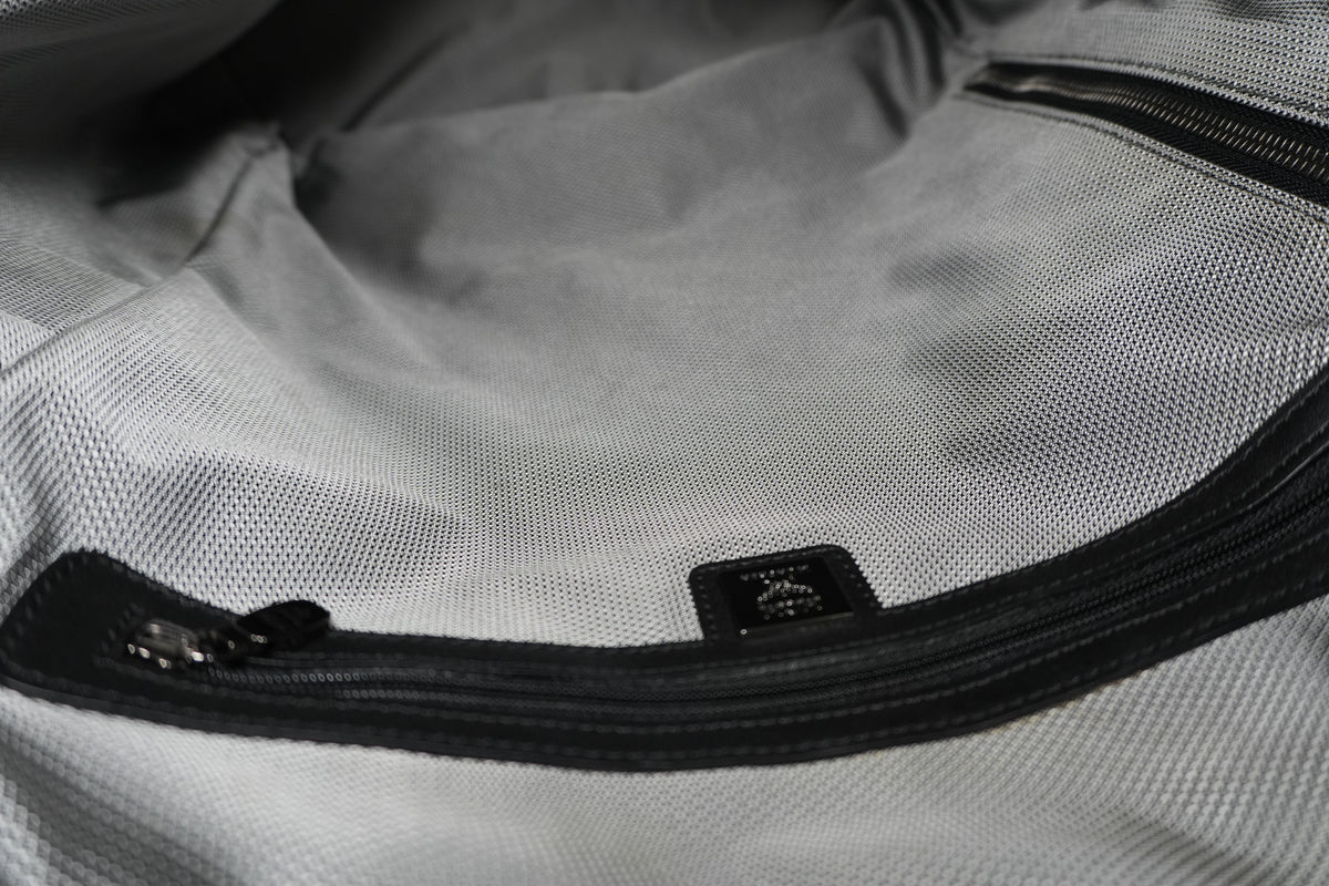 Pre-Owned MCM Limited Edition Exotic Drawstring Backpack Gray and Black