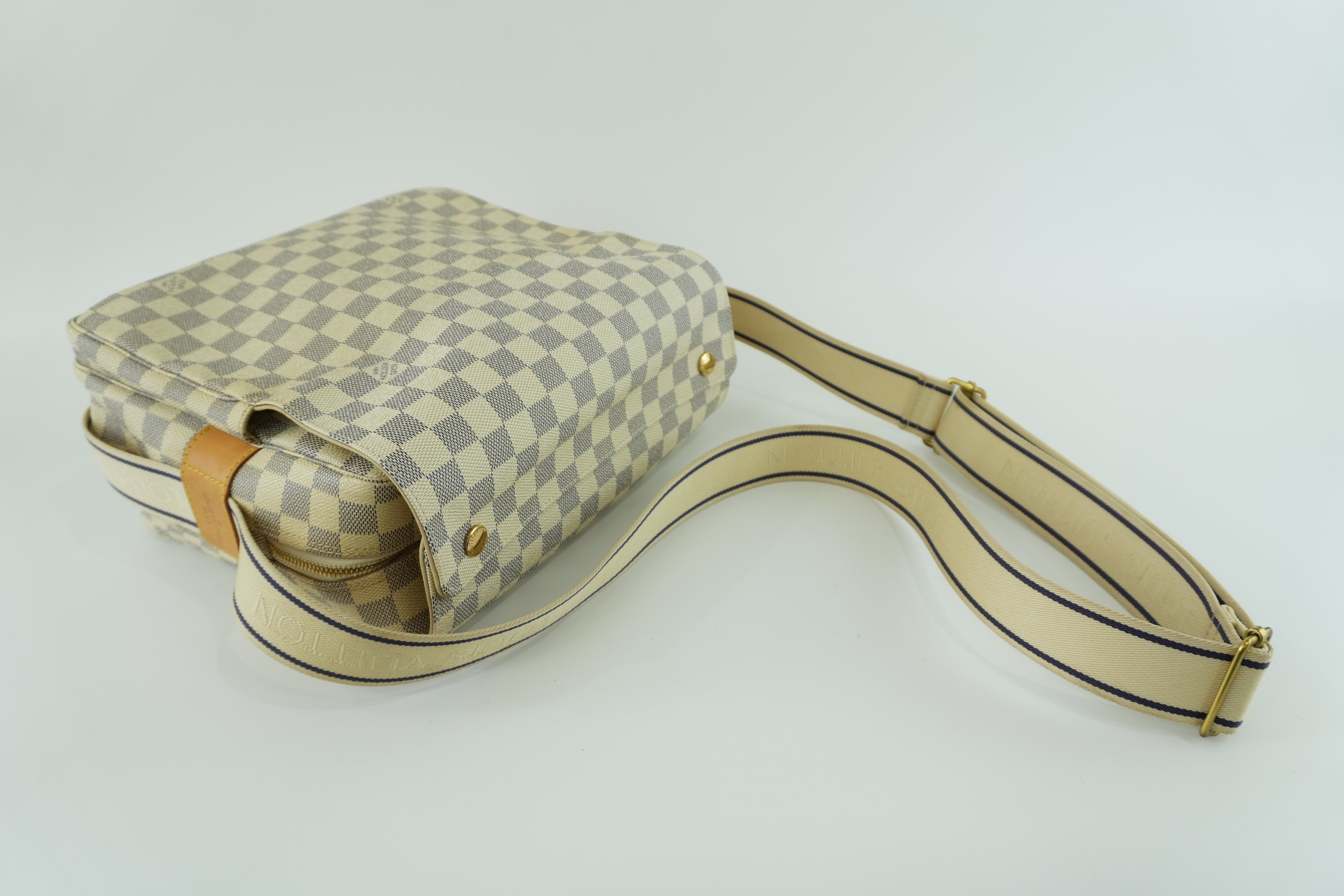 Louis Vuitton Damier Azur Naviglio Messenger Bag Used