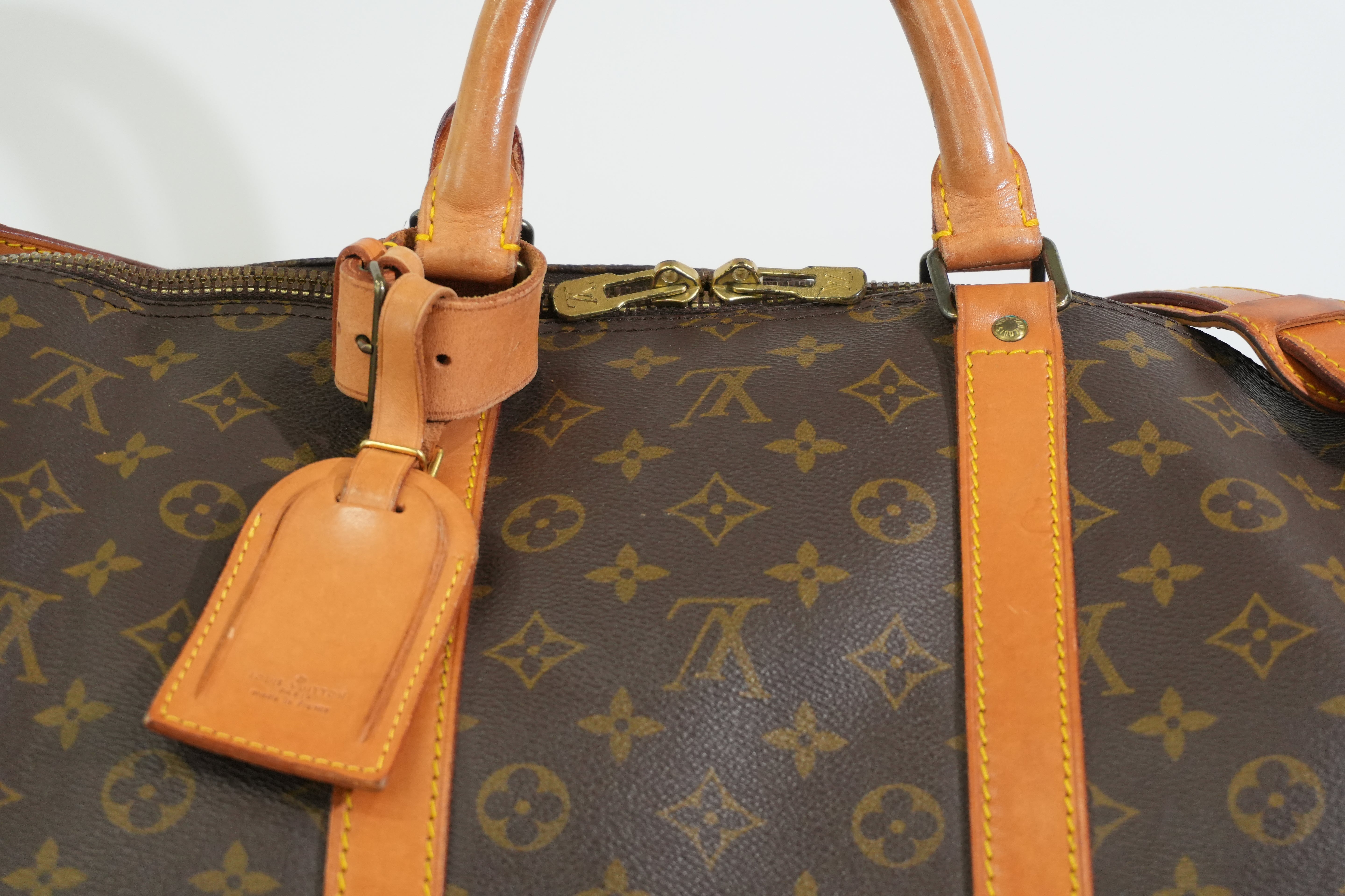 Pre-owned Louis Vuitton Monogram Keepall Bandouliere 55 Travel Bag