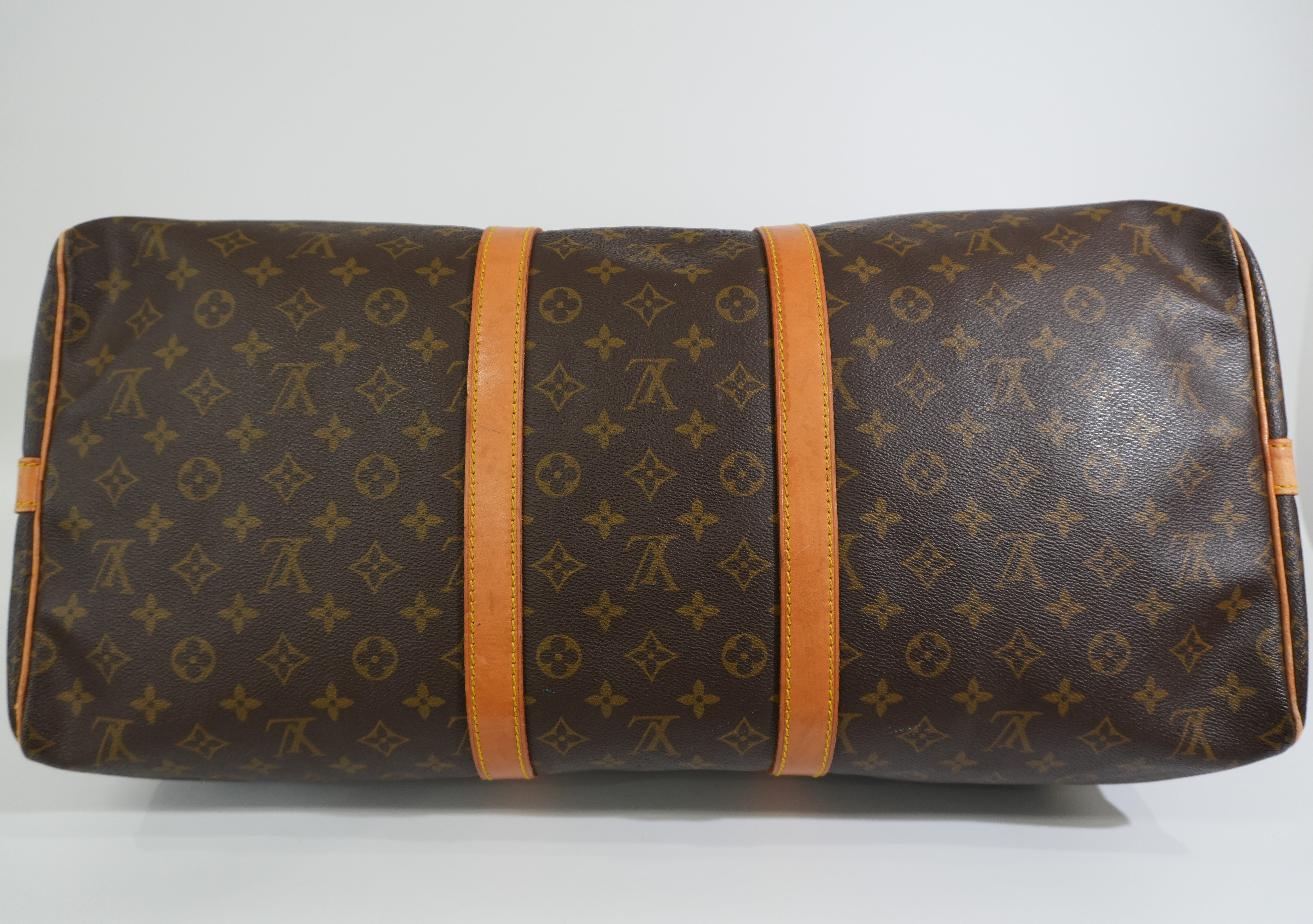 Pre-owned Louis Vuitton Monogram Keepall Bandouliere 55 Travel Bag