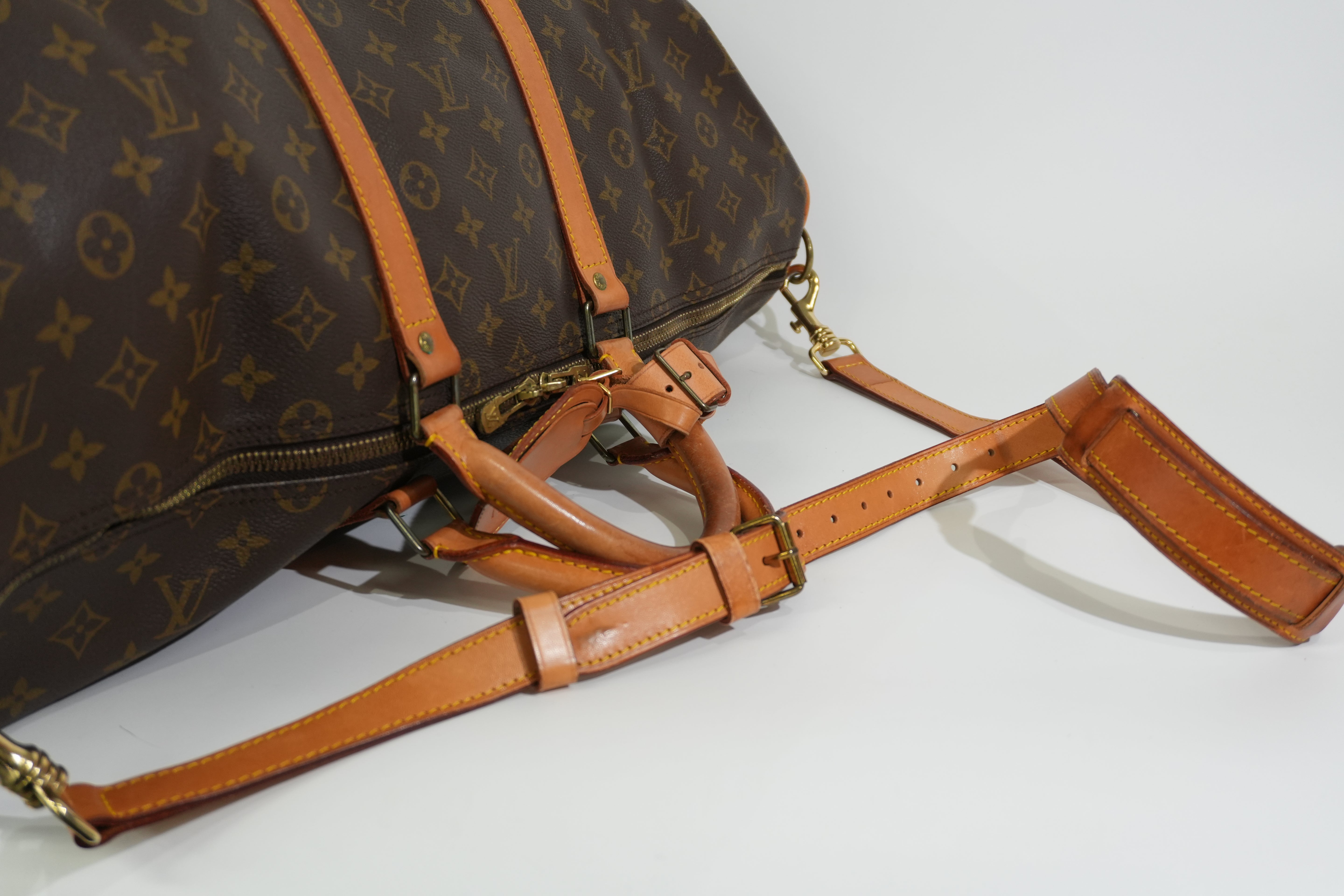Pre-owned Louis Vuitton Monogram Keepall Bandouliere 55 Travel Bag
