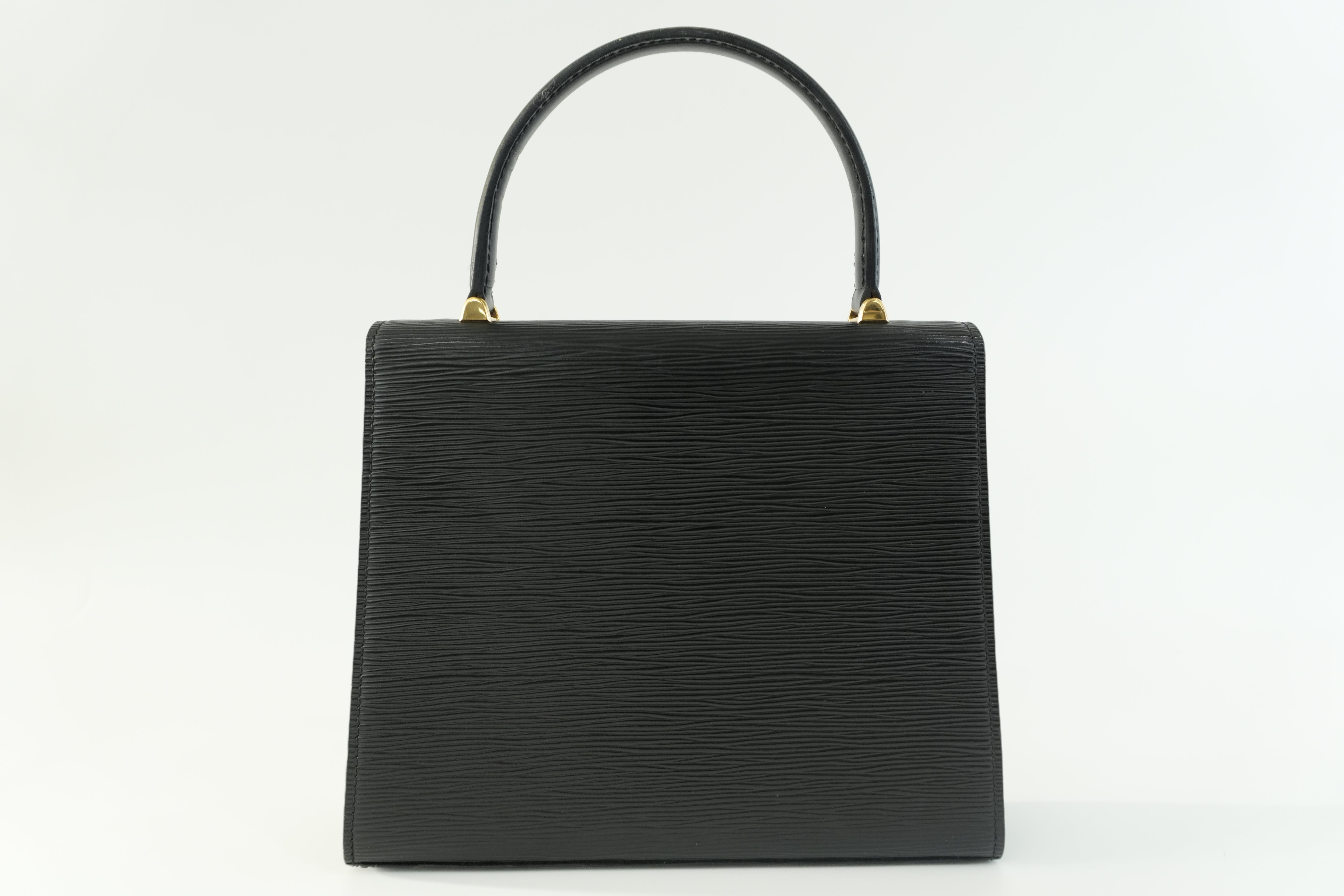 Louis Vuitton Epi Malesherbe Handbag Black Used