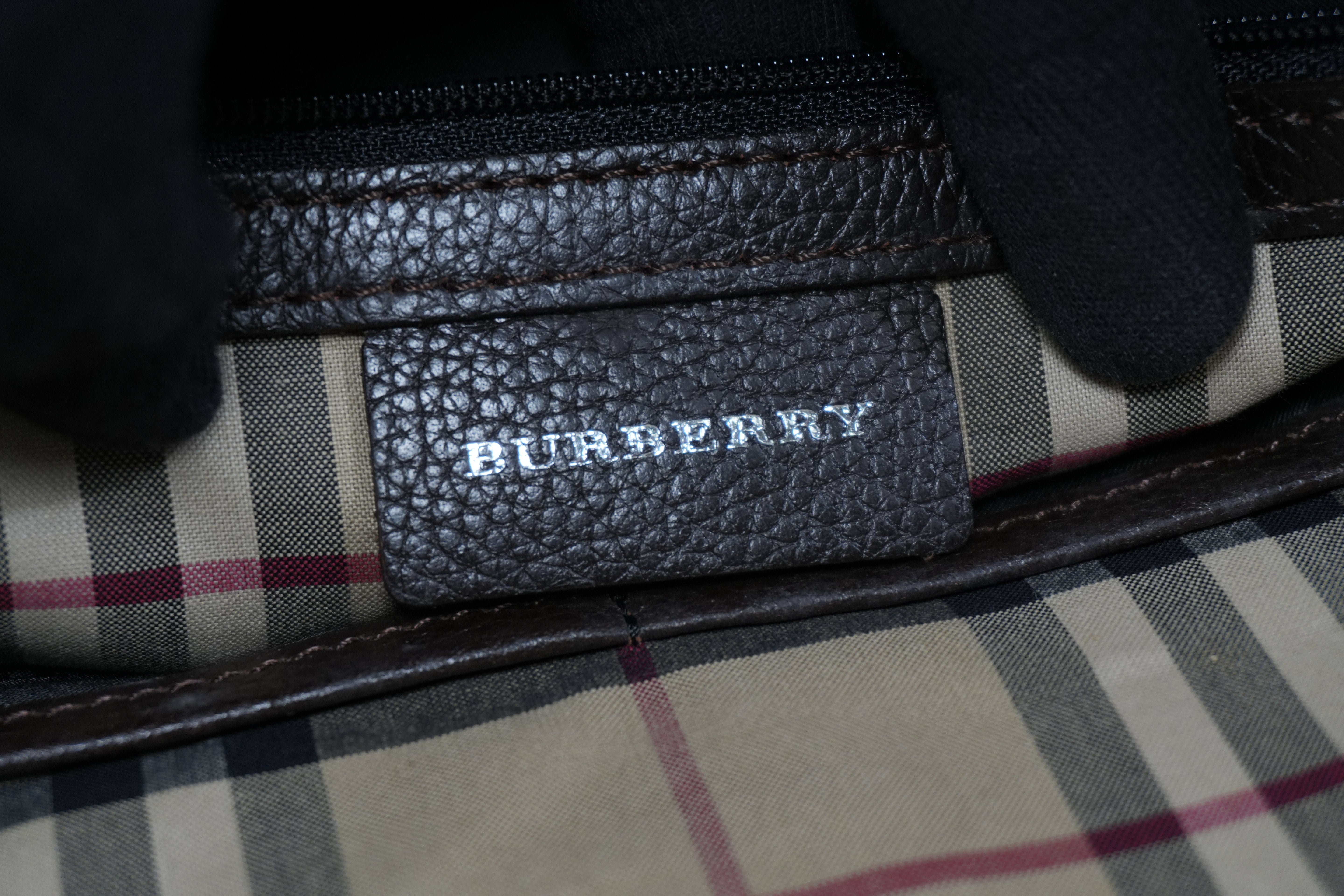 Pre-owned Burberry Briefcase Brown
