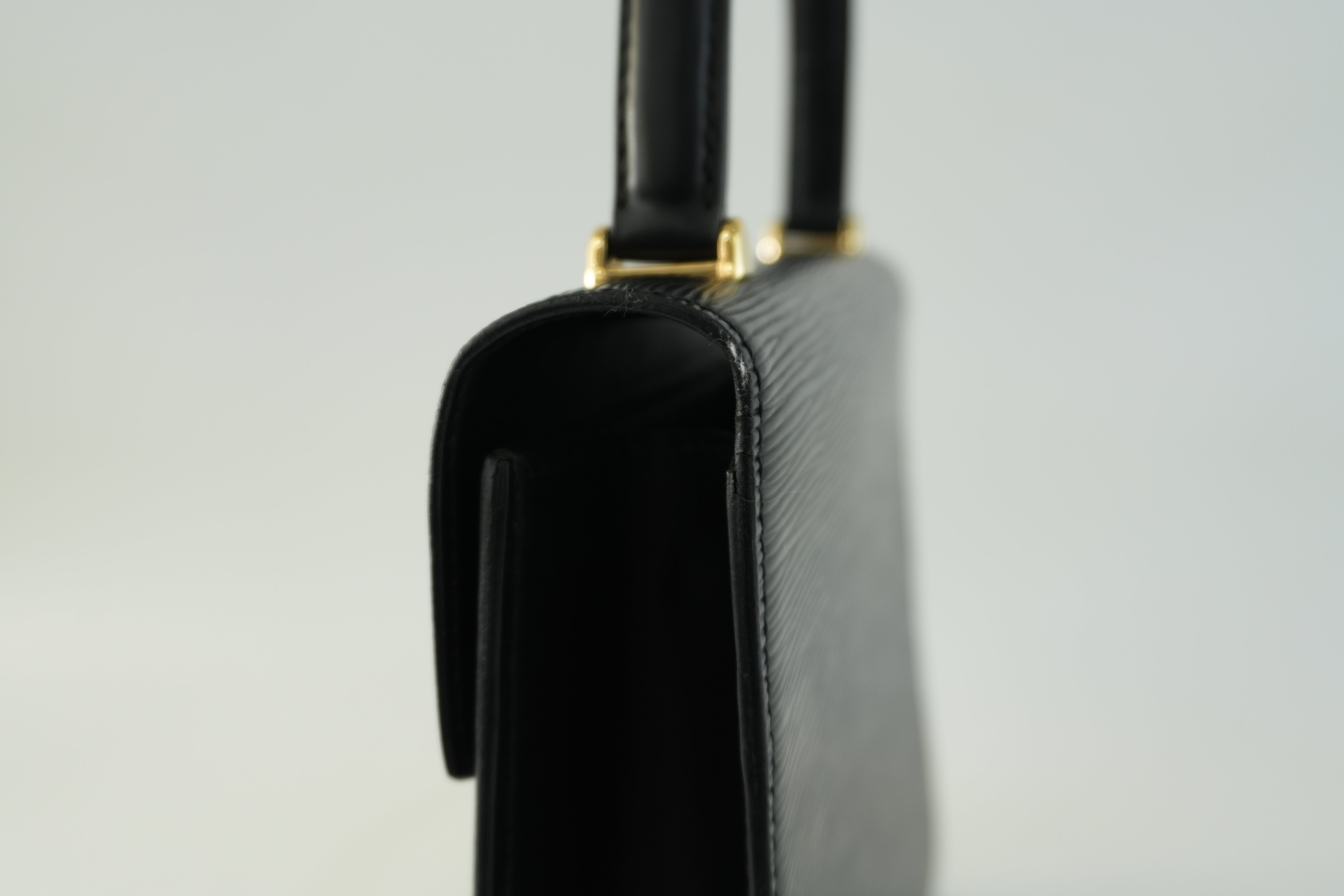 Louis Vuitton Epi Malesherbe Handbag Black Used