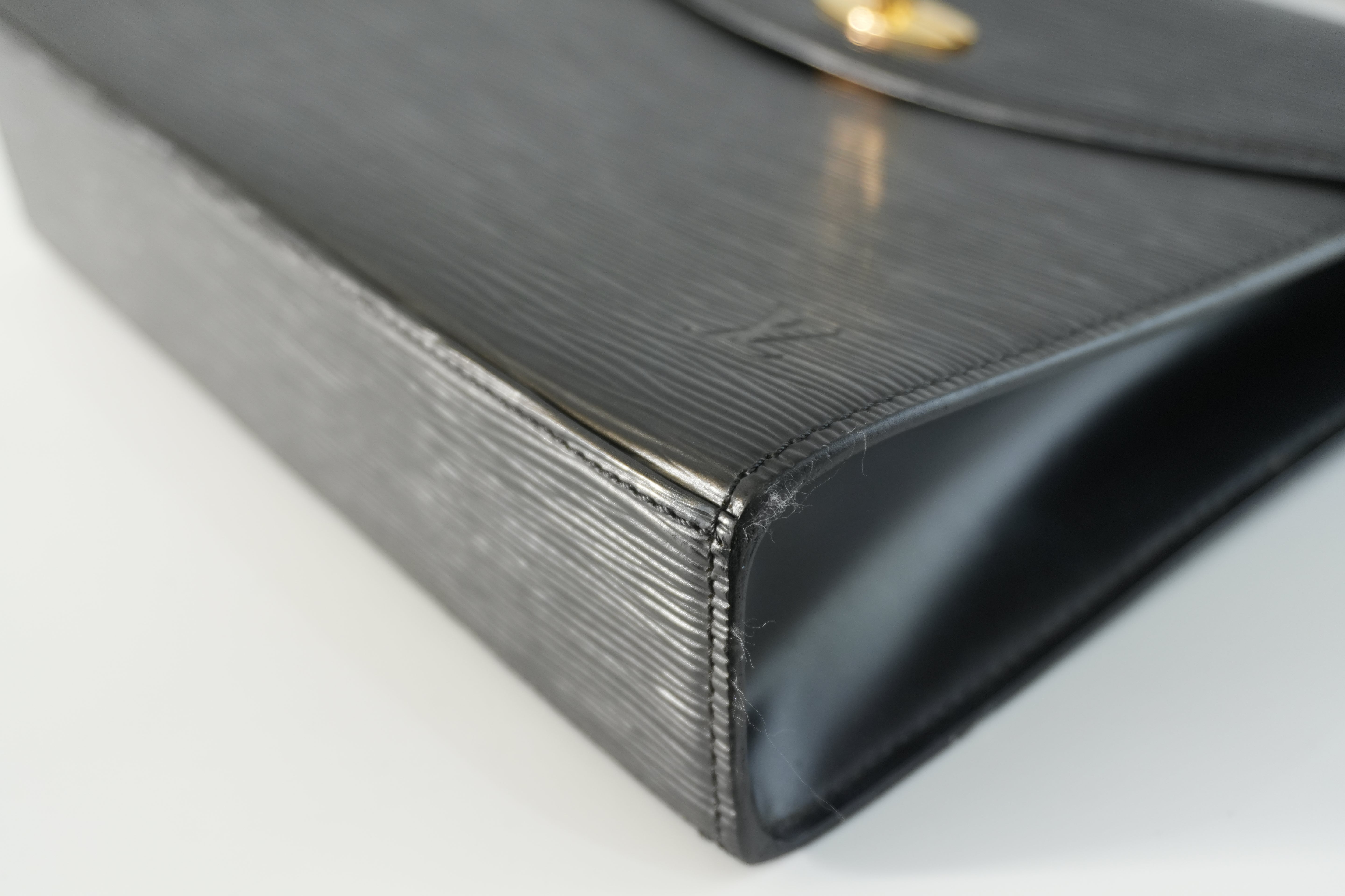 Louis Vuitton Epi Malesherbe Handbag Black Used