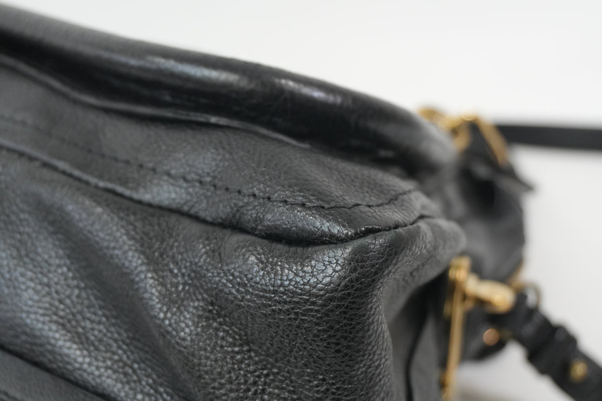 Pre-Owned Chloe Two-Way Paraty Shoulder Bag Black