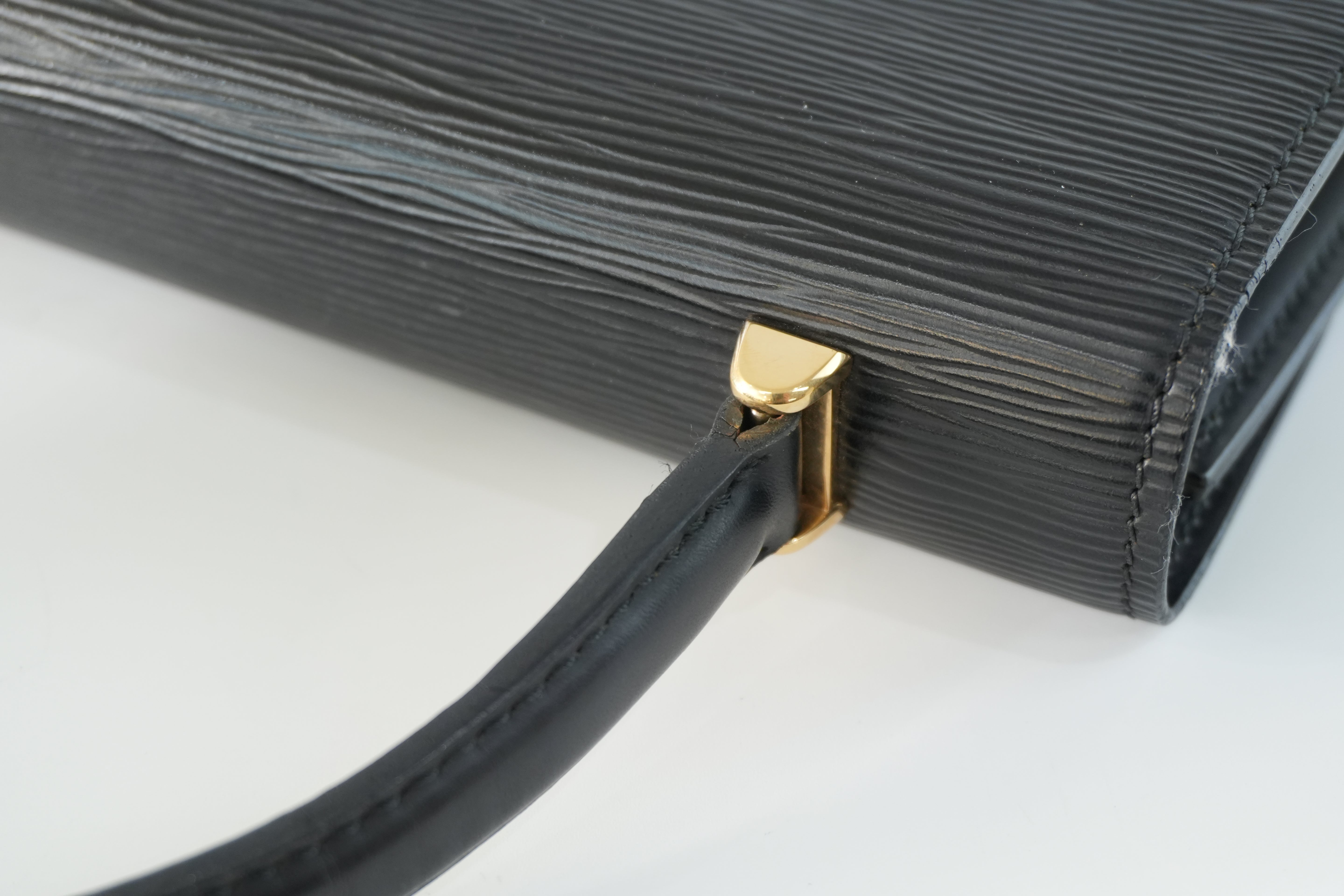 Louis Vuitton Epi Malesherbe Handbag Black Used