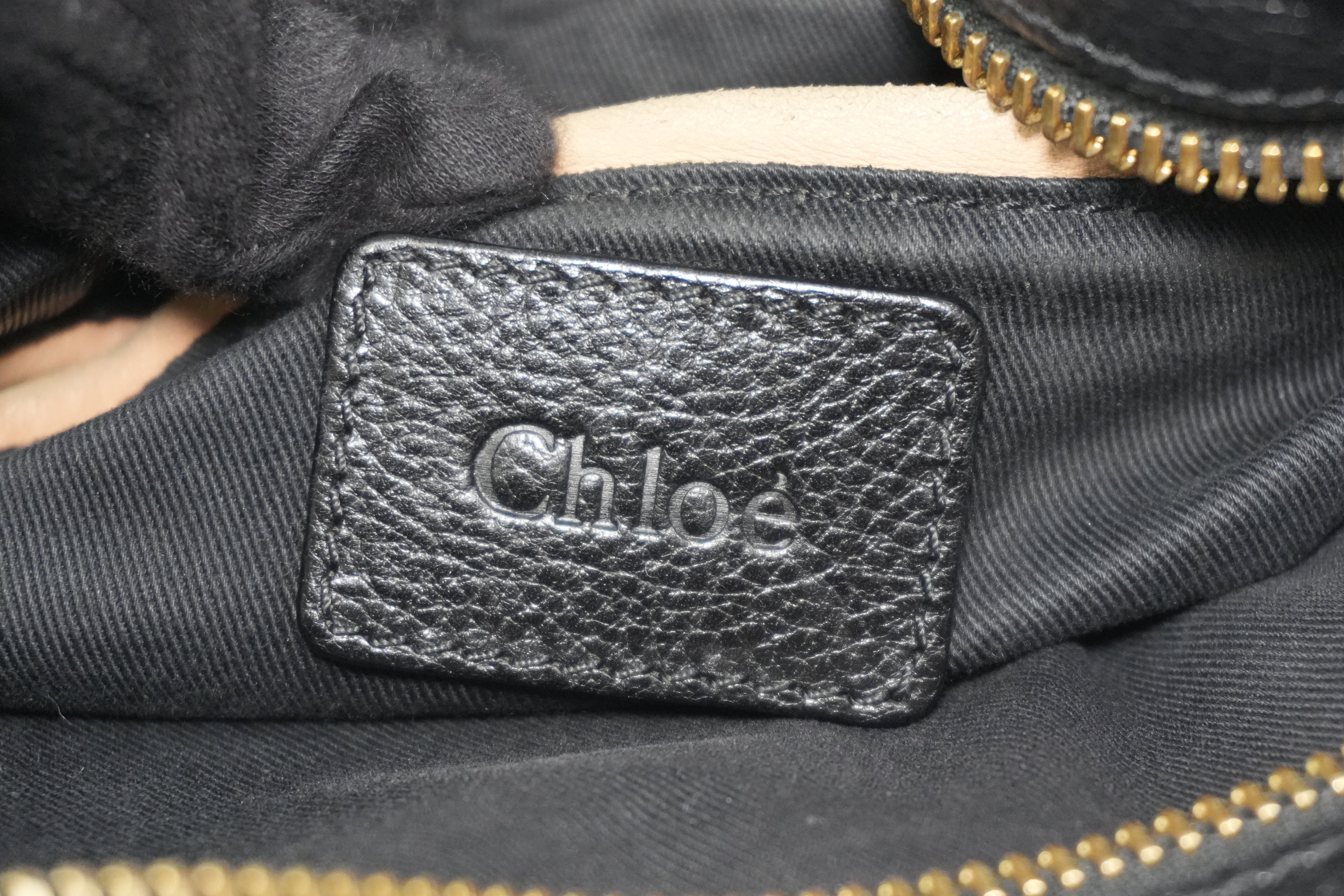 Pre-Owned Chloe Two-Way Paraty Shoulder Bag Black