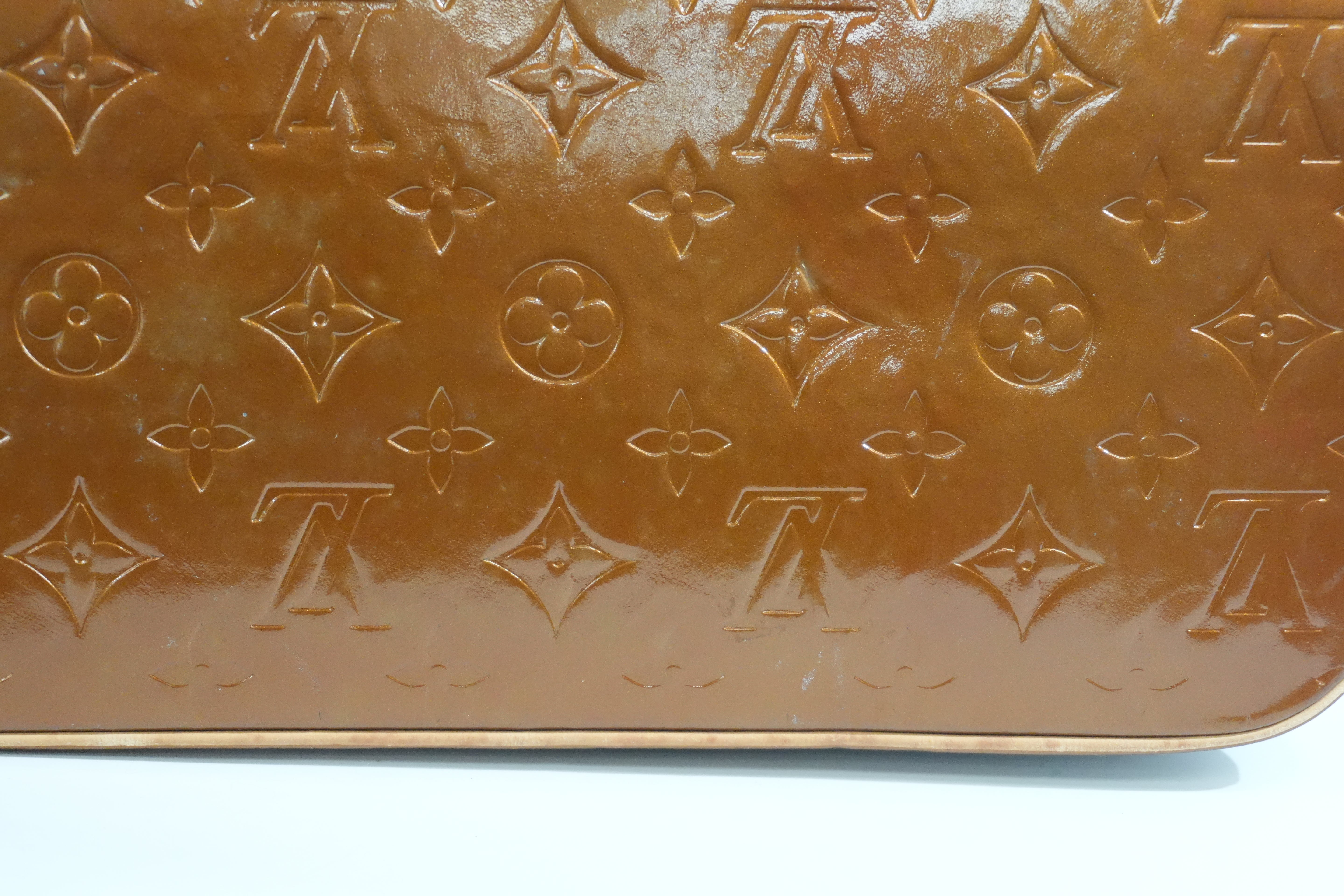 Pre-owned Louis Vuitton Vernis Houston Handbag Bronze
