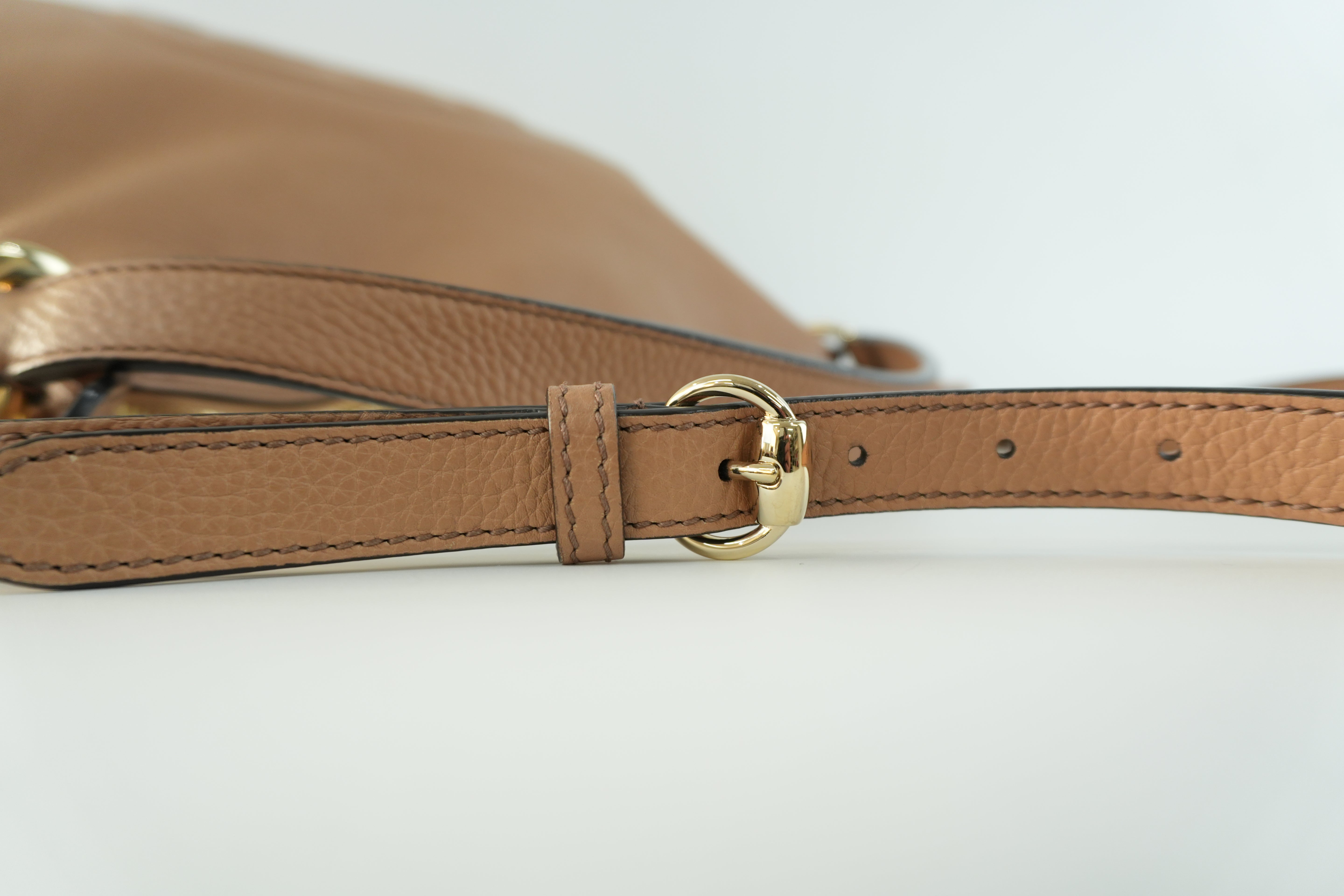 Gucci Soho Interlocking Two Way Shoulder Bag Beige Used