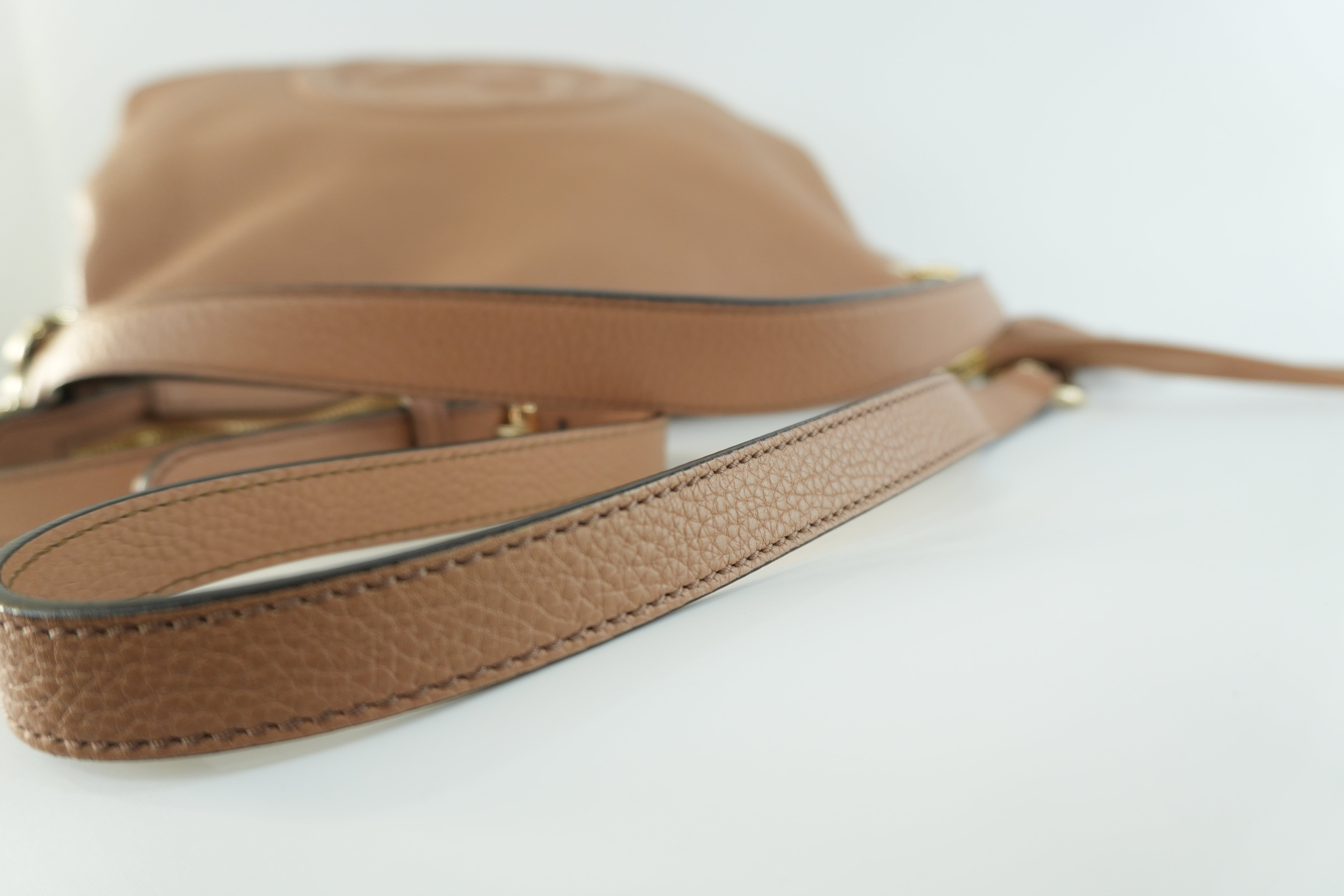 Gucci Soho Interlocking Two Way Shoulder Bag Beige Used