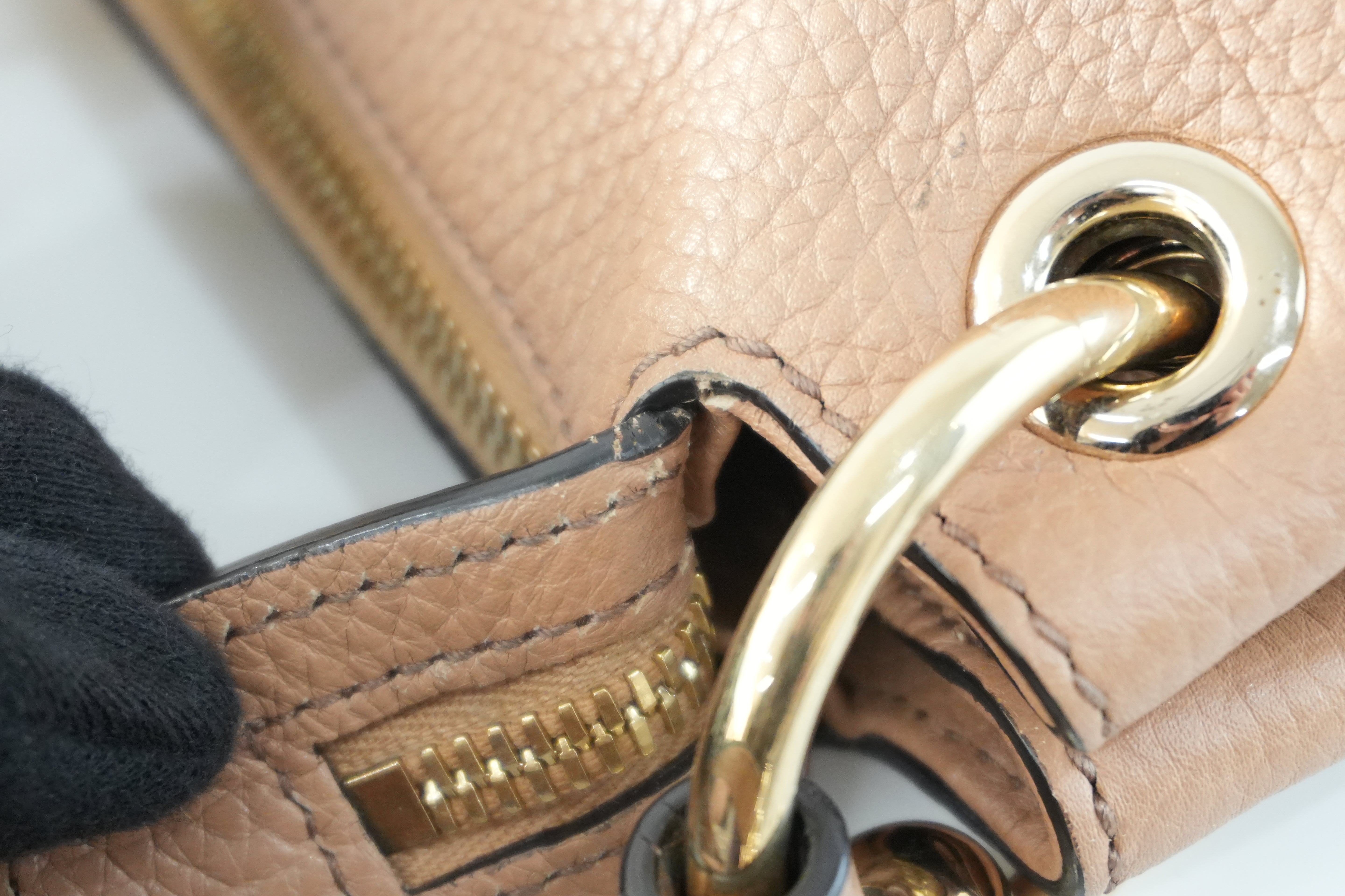 Gucci Soho Interlocking Two Way Shoulder Bag Beige Used