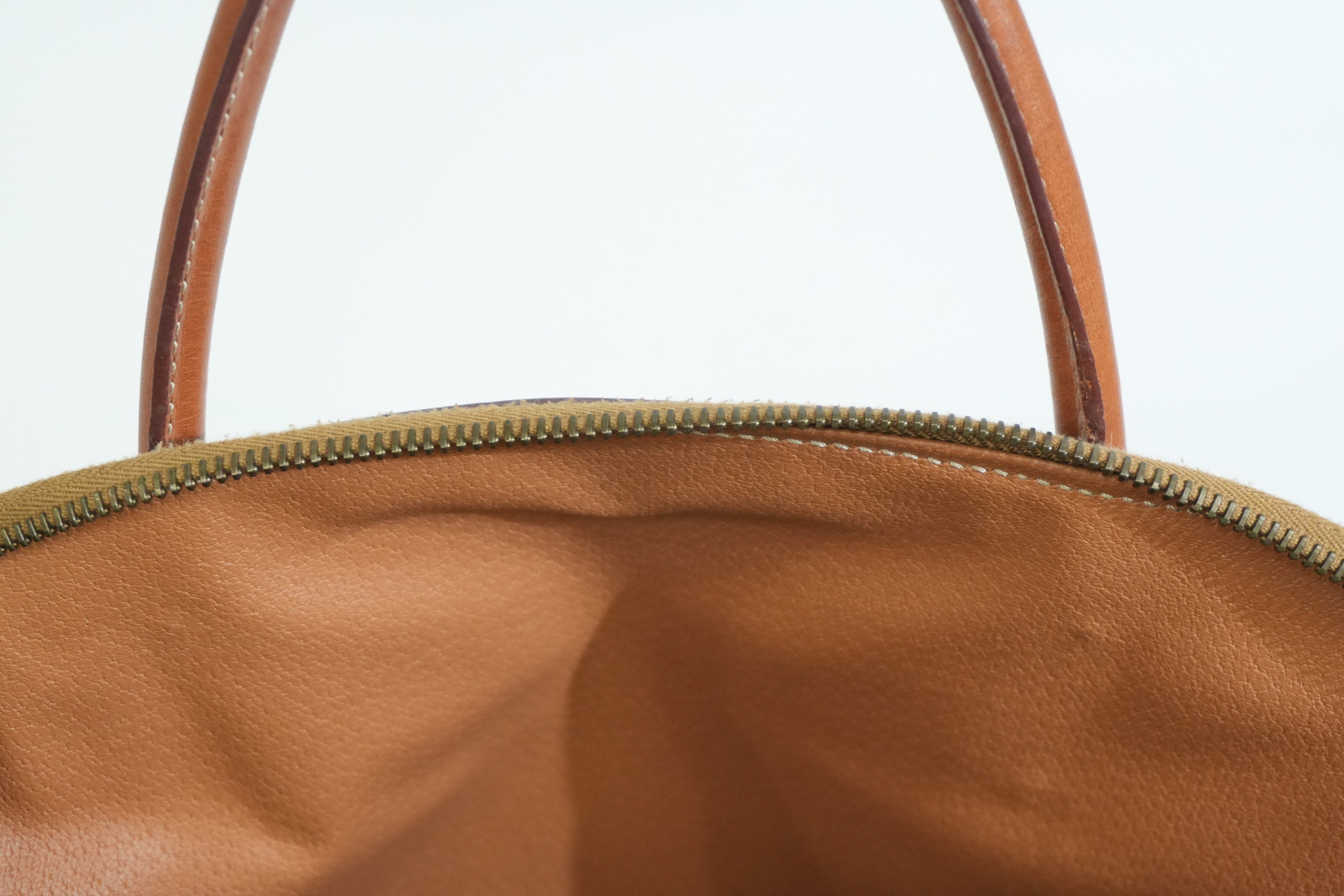 Pre-owned Celine Macadam Top handle Handbag Brown
