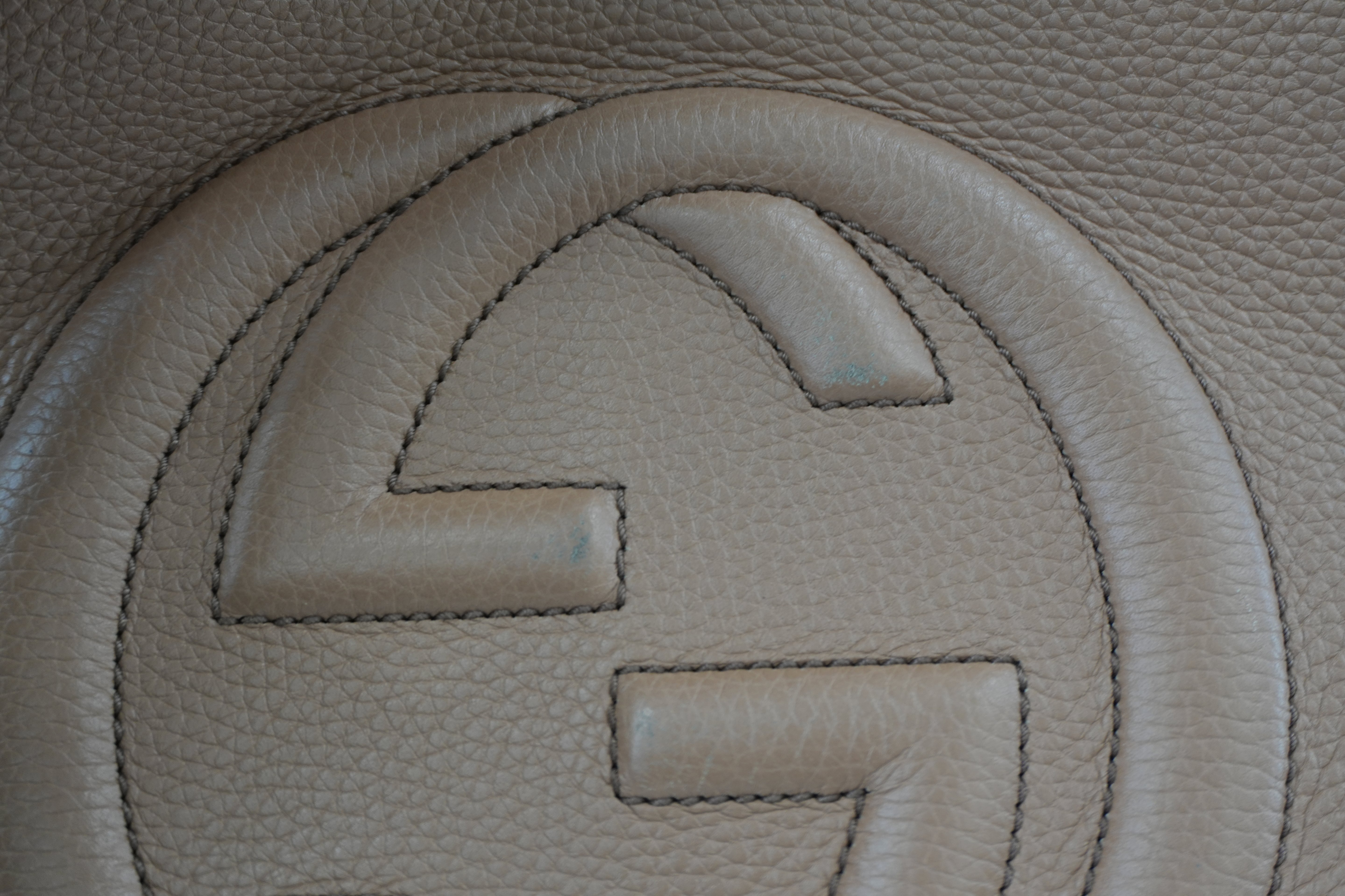 Gucci Soho Interlocking Two Way Shoulder Bag Beige Used