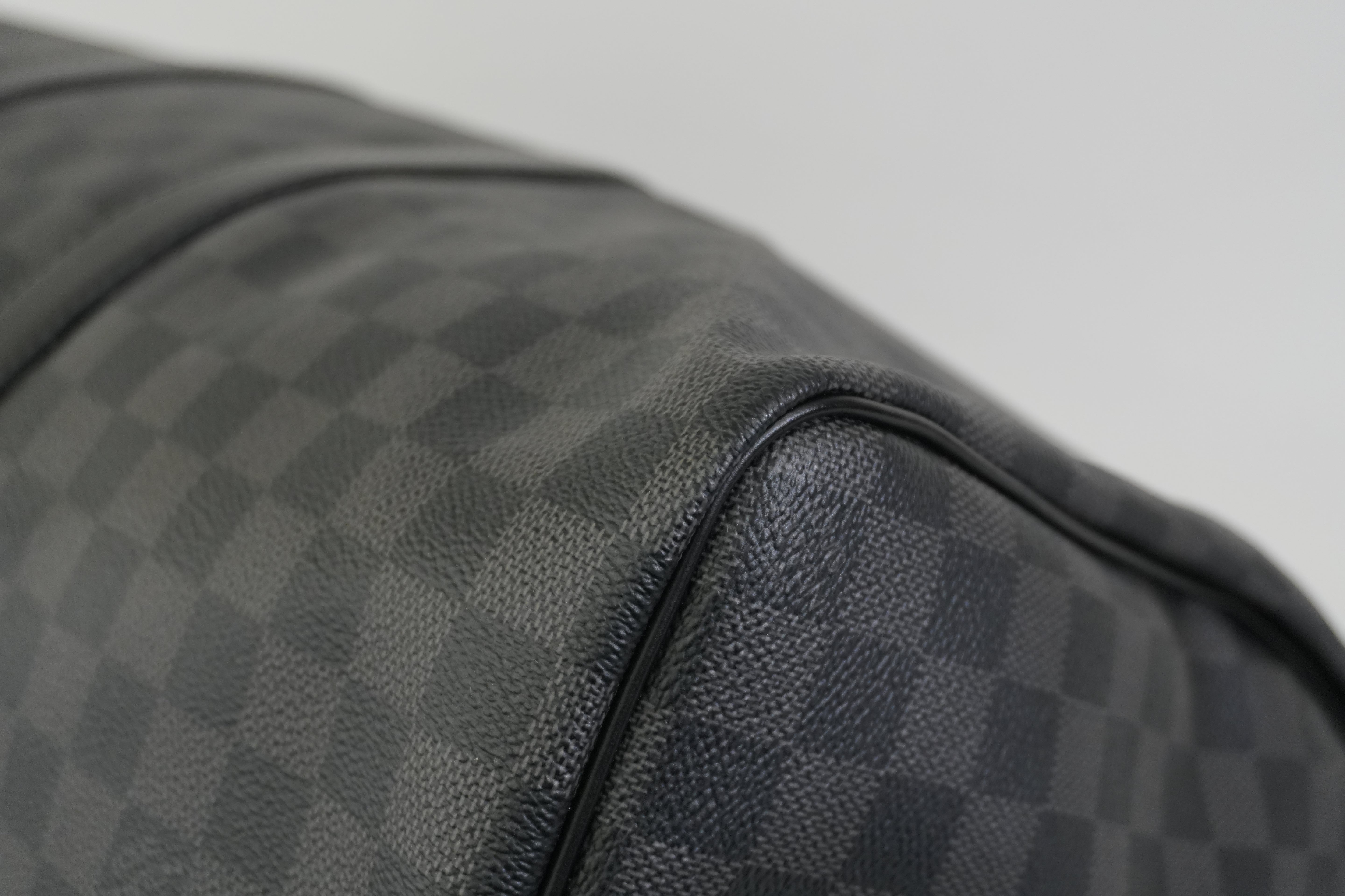 Pre-owned Louis Vuitton Damier Graphite Keepall Bandouliere 45 Travel Bag