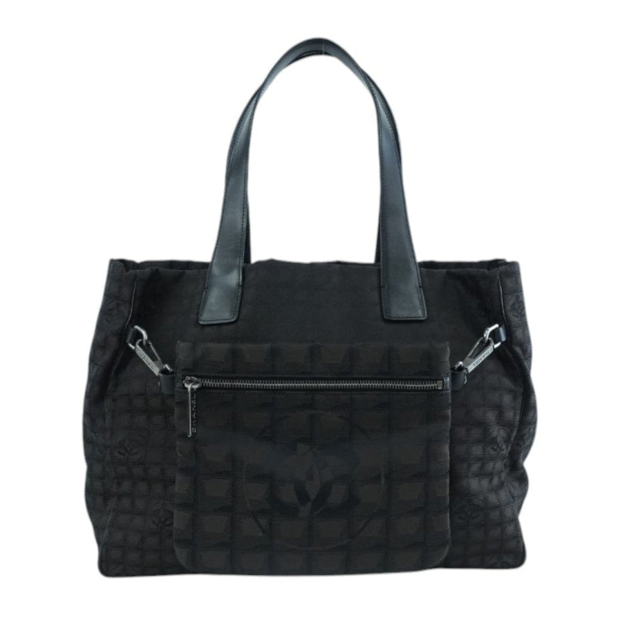 Chanel New Travel Line Tote Bag Black Used