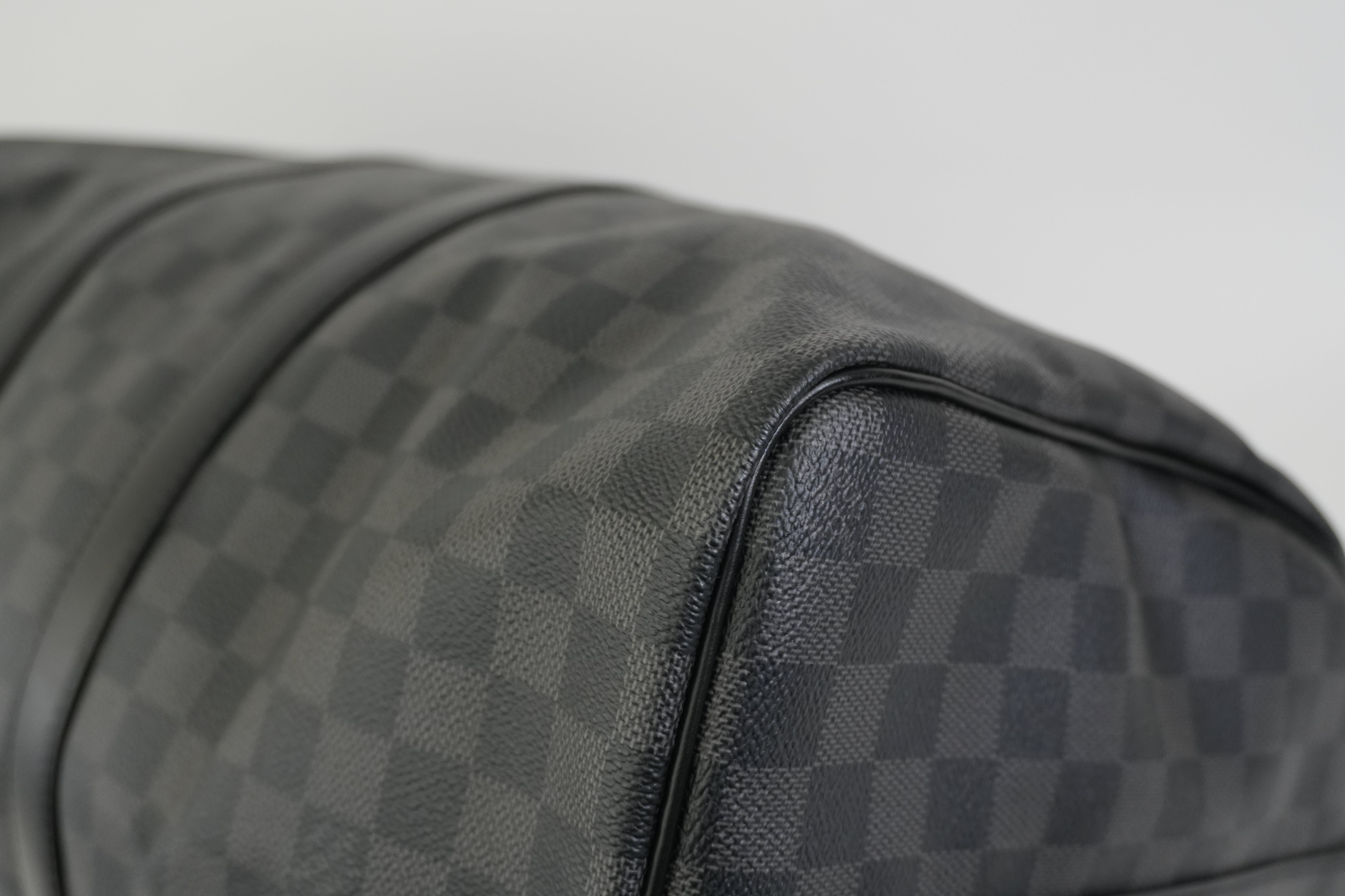 Pre-owned Louis Vuitton Damier Graphite Keepall Bandouliere 45 Travel Bag