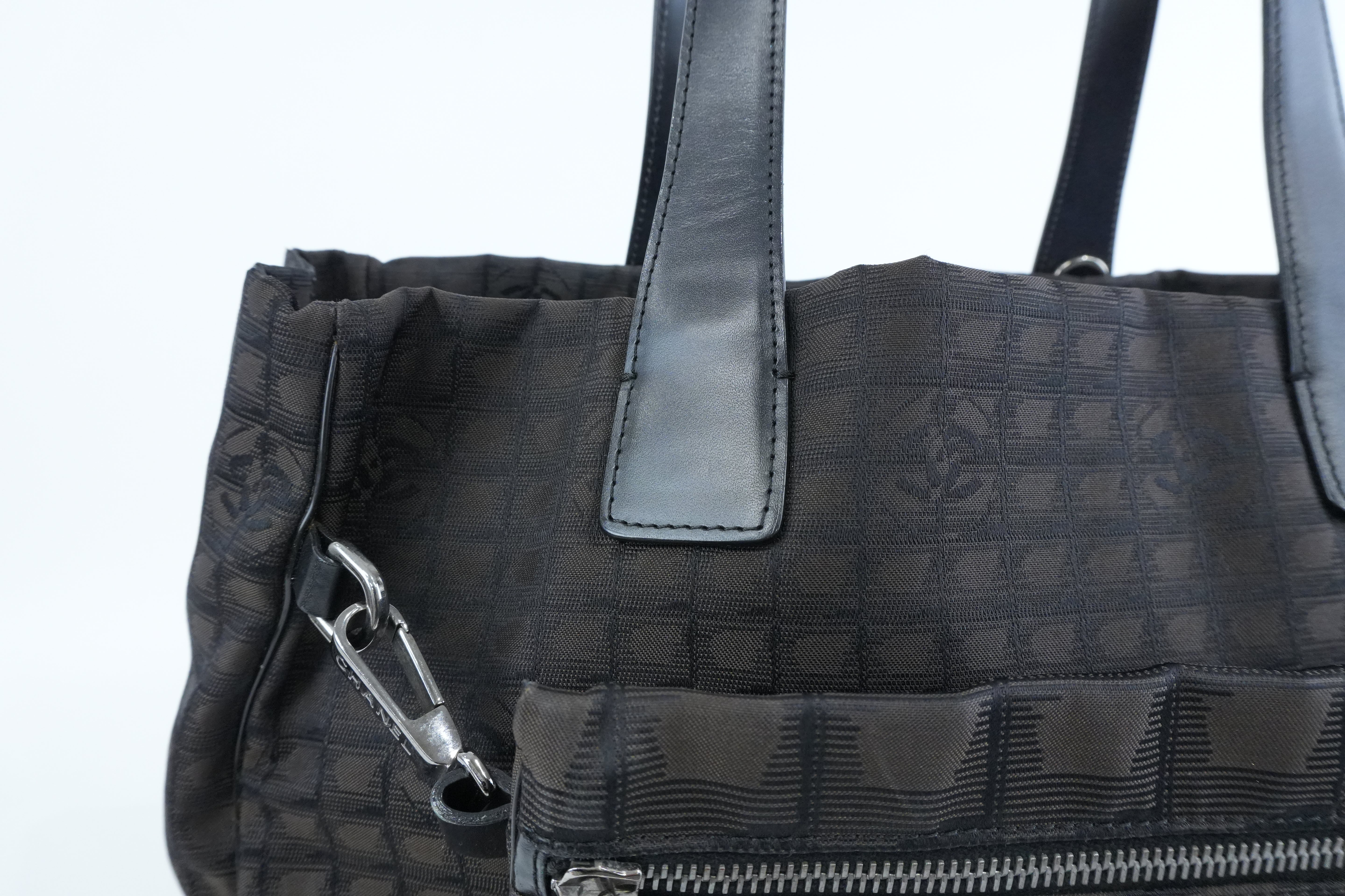 Chanel New Travel Line Tote Bag Black Used