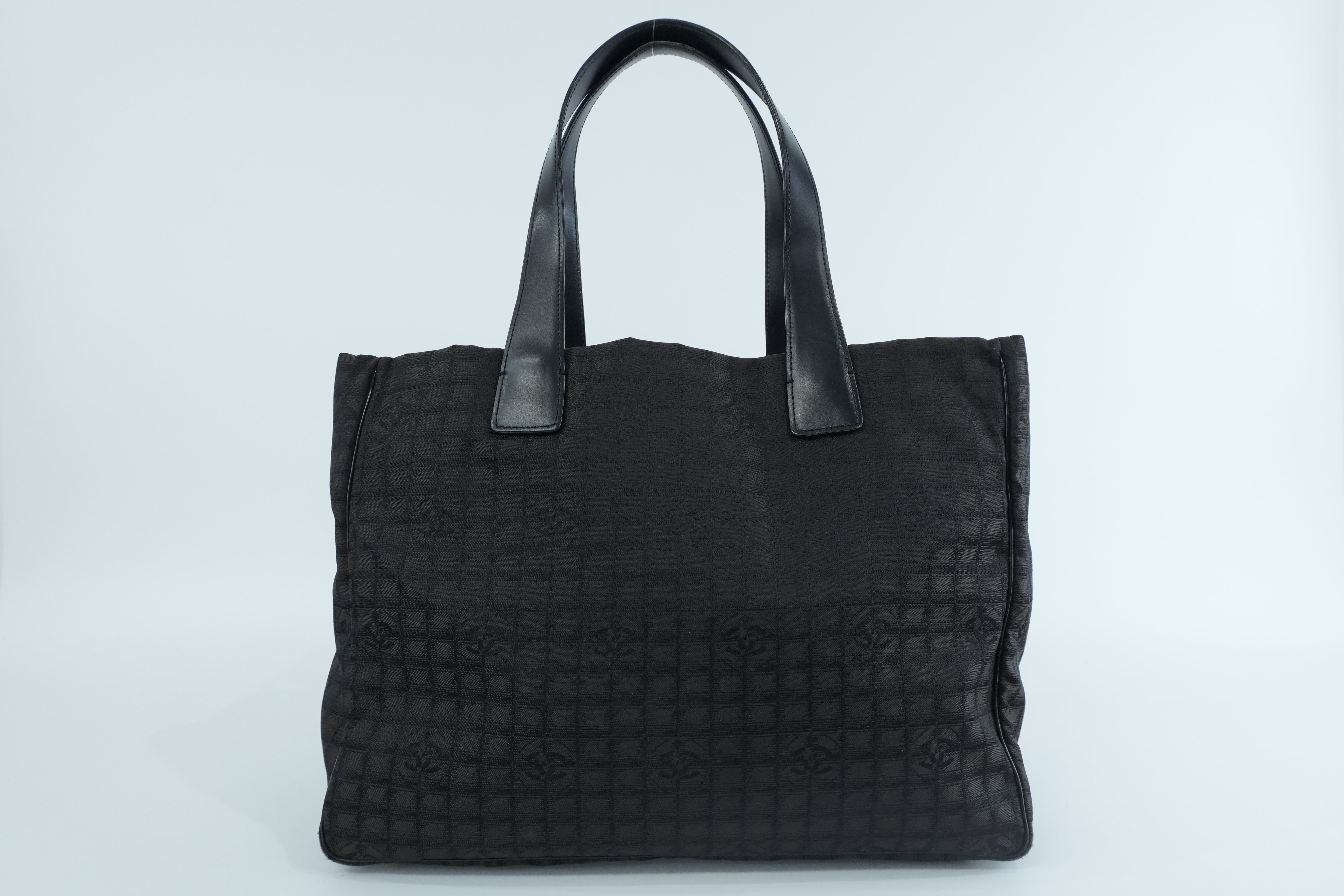 Chanel New Travel Line Tote Bag Black Used