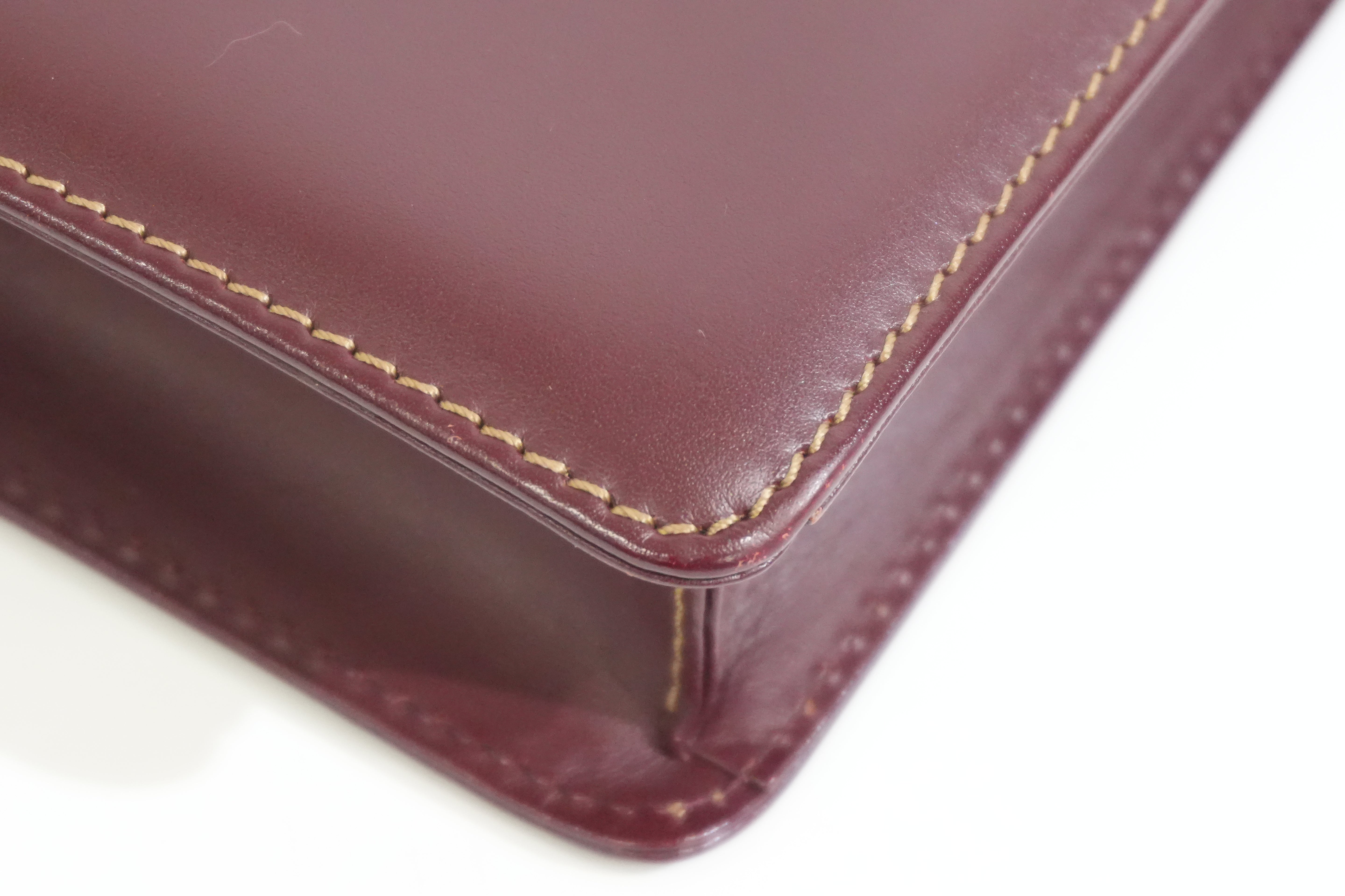 Pre-owned Cartier Crossbody Bag Burgundy