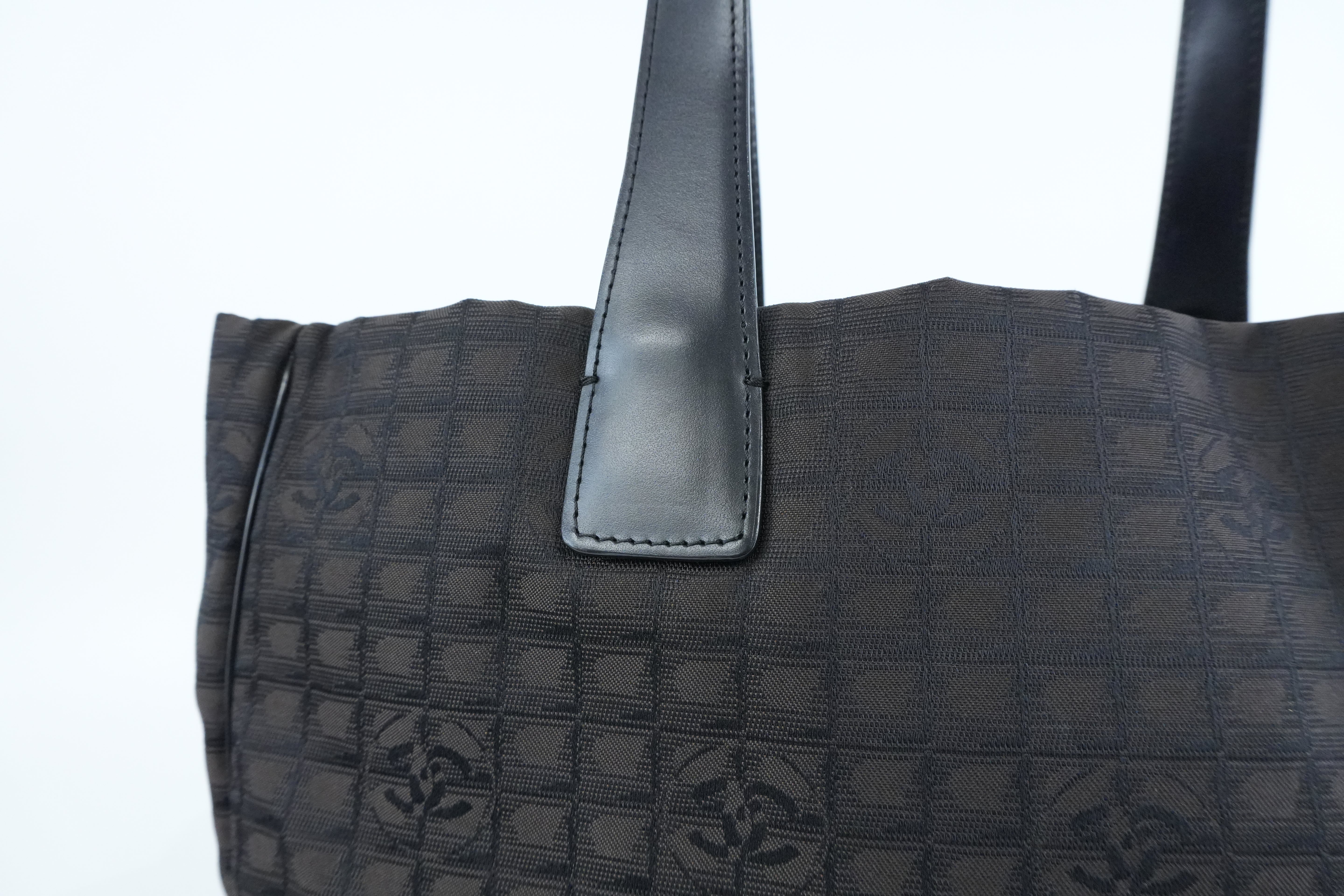 Chanel New Travel Line Tote Bag Black Used